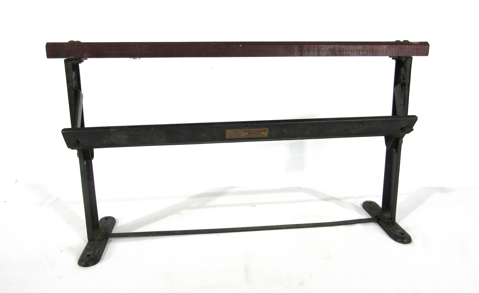 Industrial Vintage Bulman Paper Cutter: Industrial Vintage Bulman Paper Cutter. In-house shipping available. Dimensions: 12 x 22 x 6