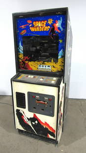 Working Midway Space Invaders Coin Operated Arcade Game: Working Midway Space Invaders Coin Operated Arcade Game. This item requires third party shipping or pickup arrangements to be made. Dimensions: 68 x 27 x 34