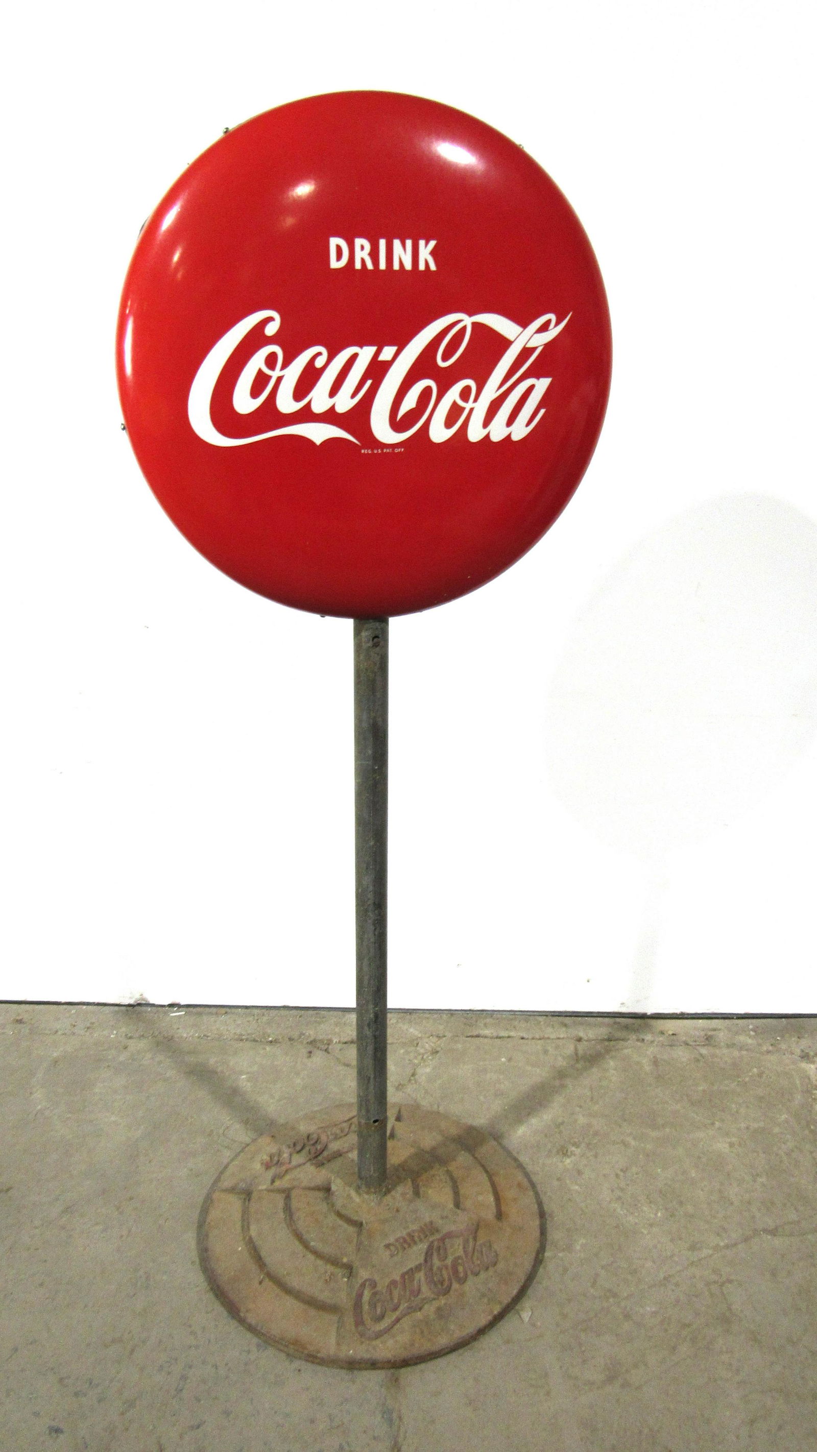 Porcelain Coca Cola Buttons on Embossed Stand (1 of 6)