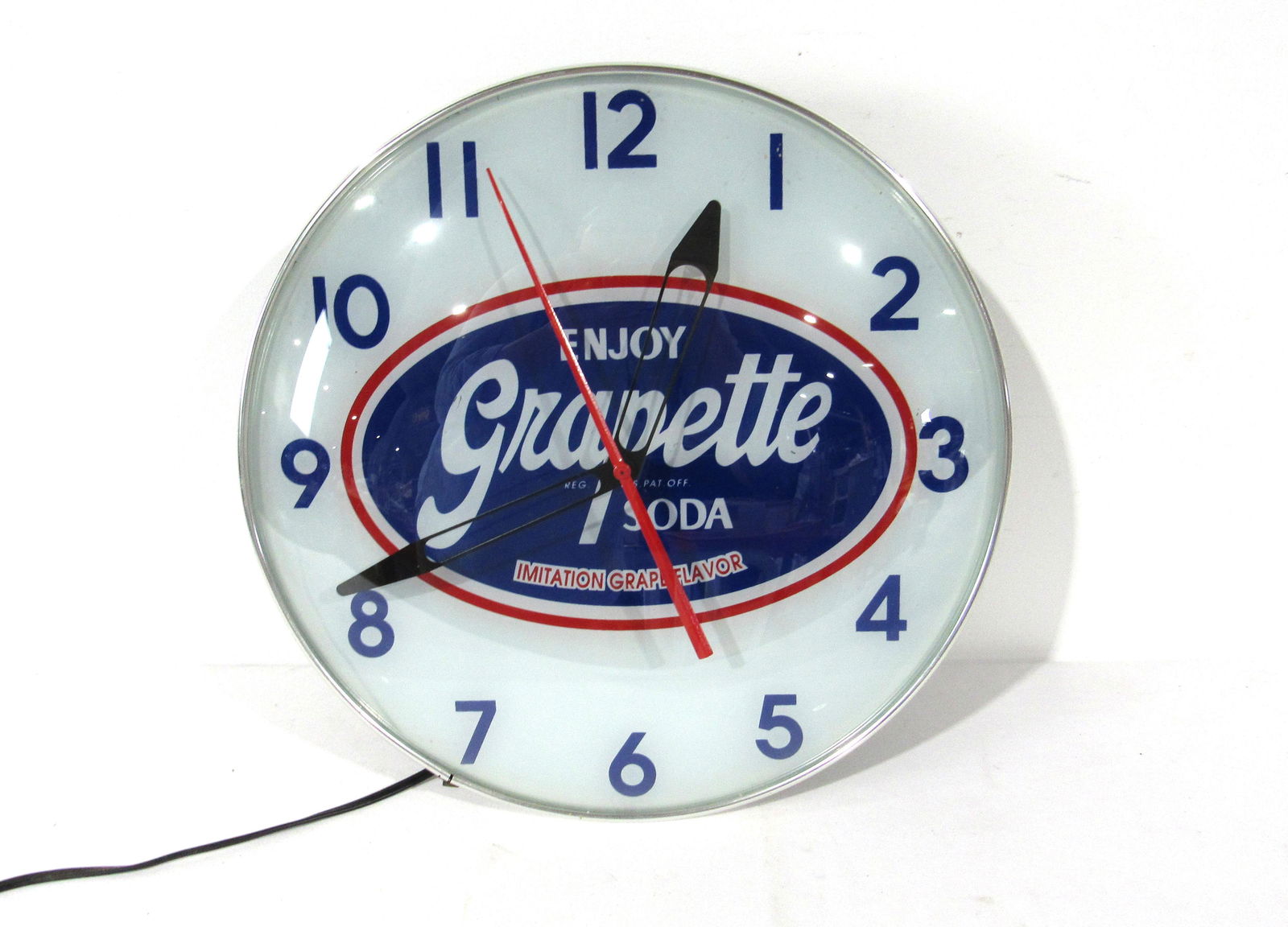 Enjoy Grapette Soda Light Up Advertising Clock (1 of 3)