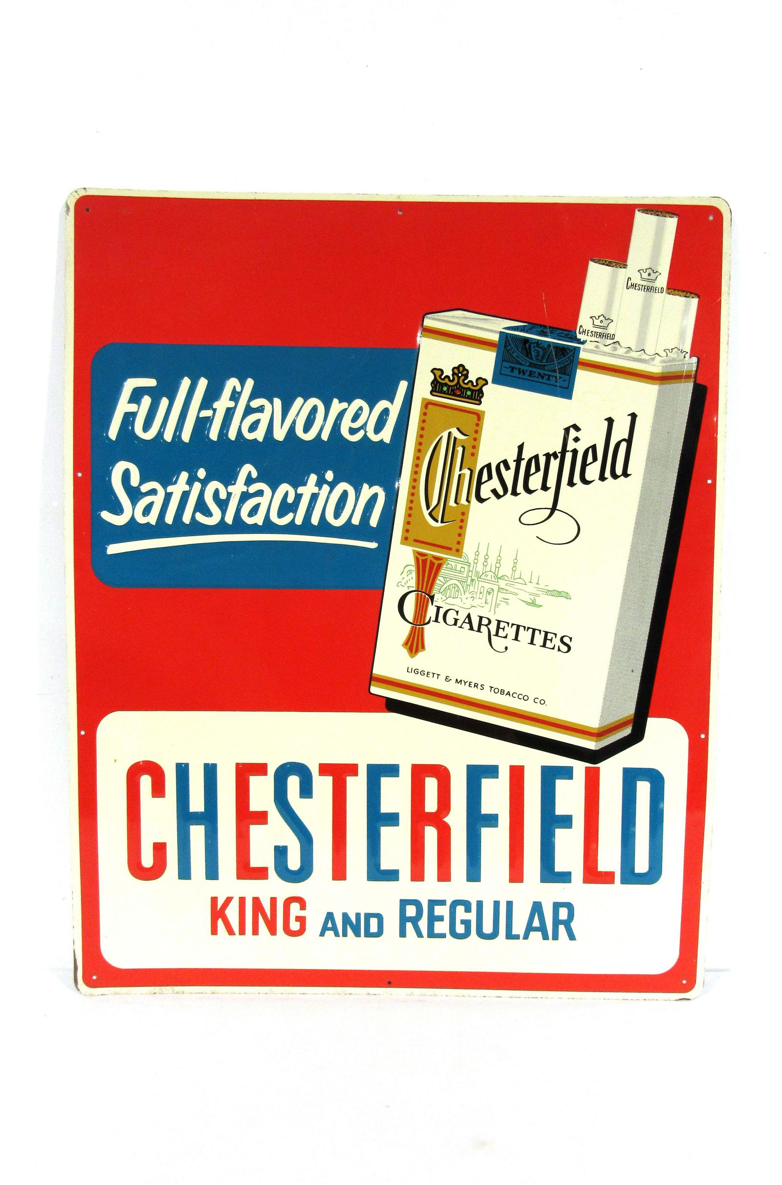Chesterfield Cigarettes Embossed Advertising Sign (1 of 2)