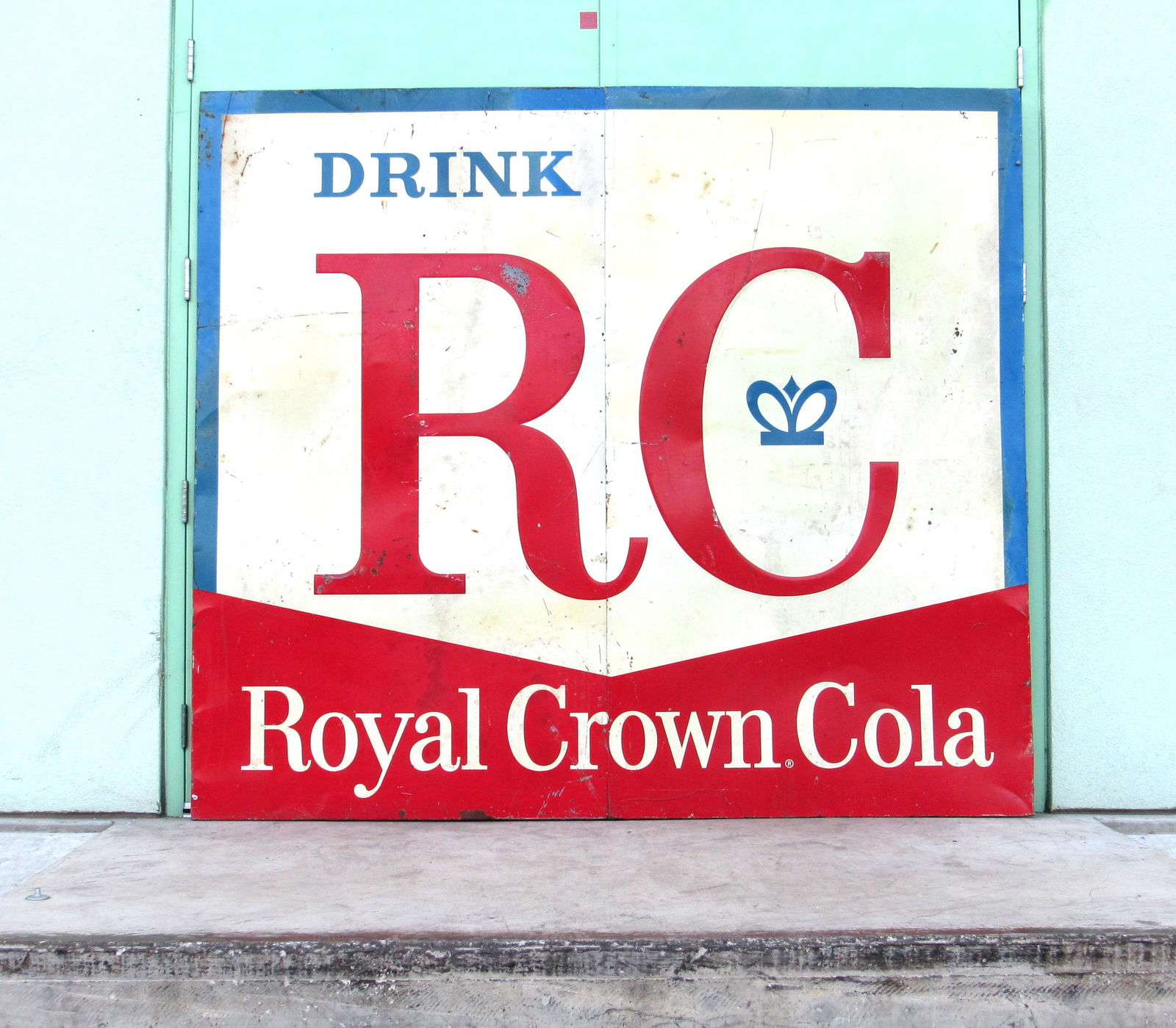 LARGE 6 FT 1930s Drink RC Royal Crown Cola Sign (1 of 5)