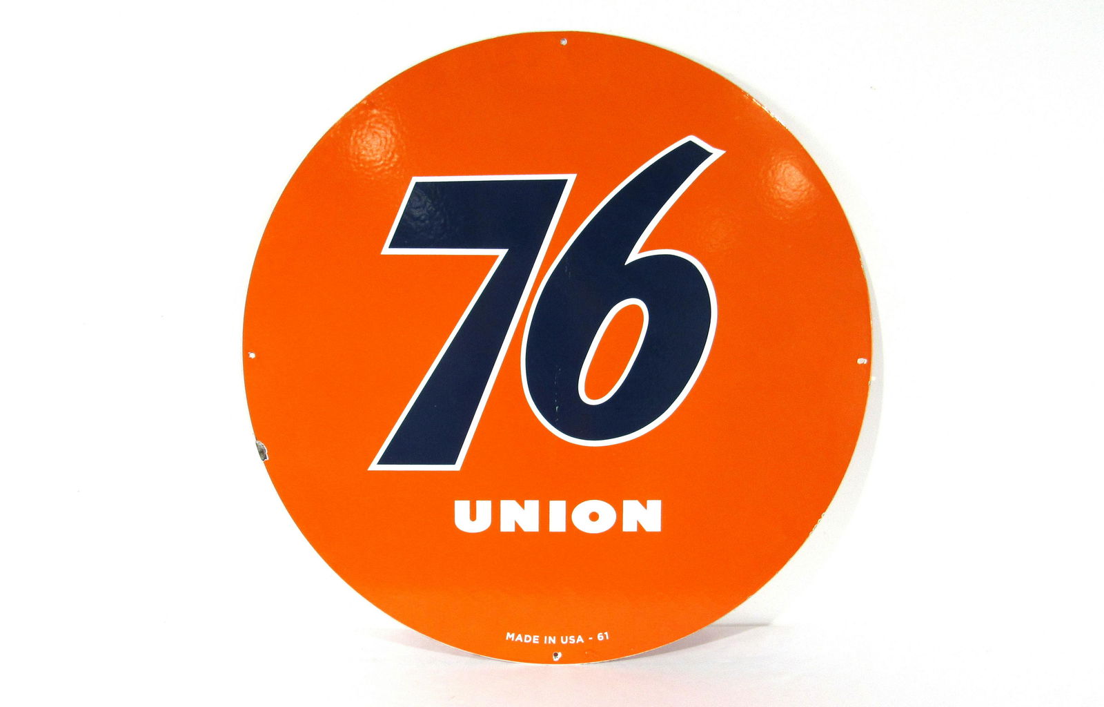 Union 76 Gas Porcelain Double Sided Advertising Sign (1 of 3)