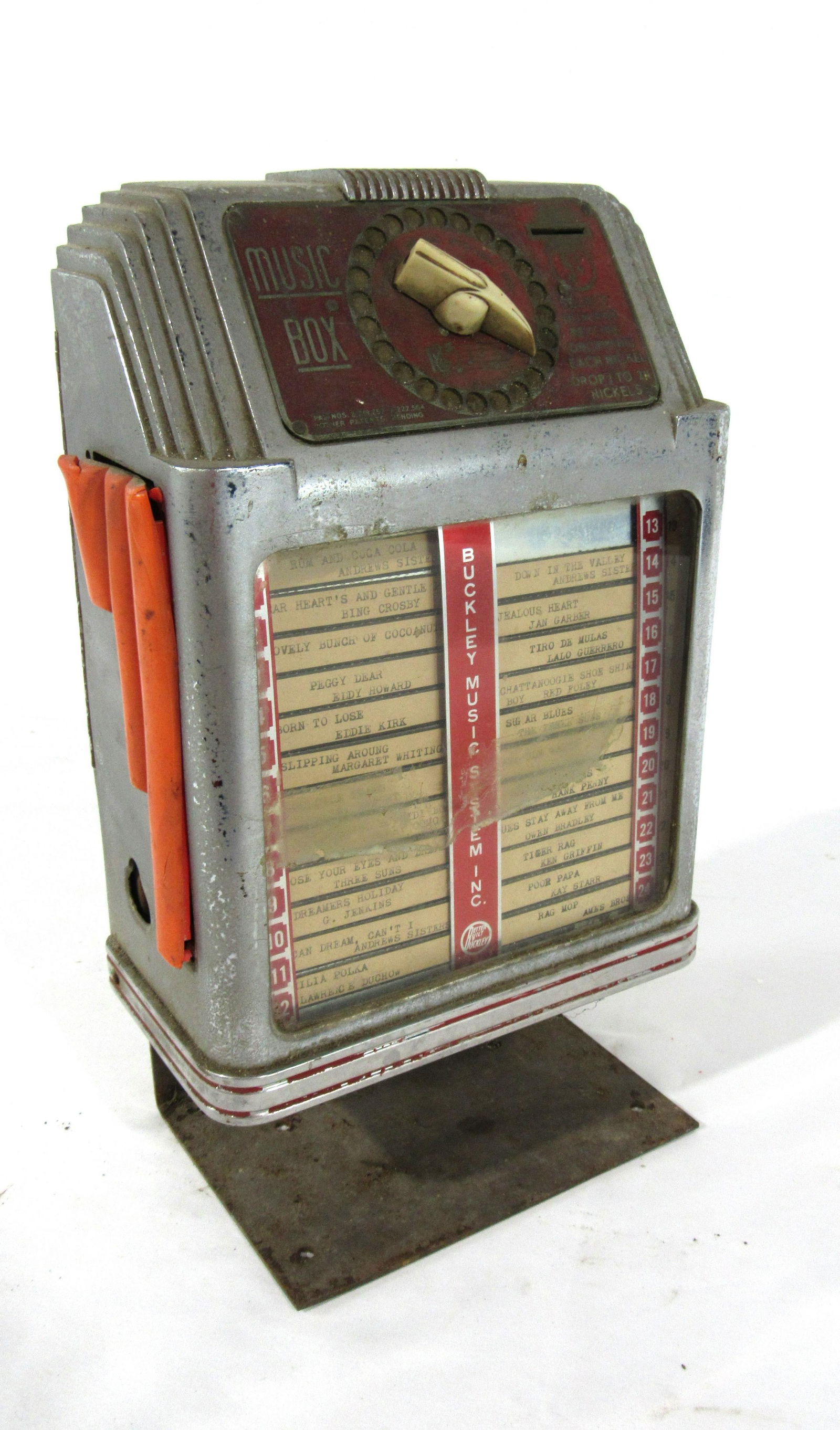 Buckley Music 5 Cent Coin Operated Wallbox (1 of 5)