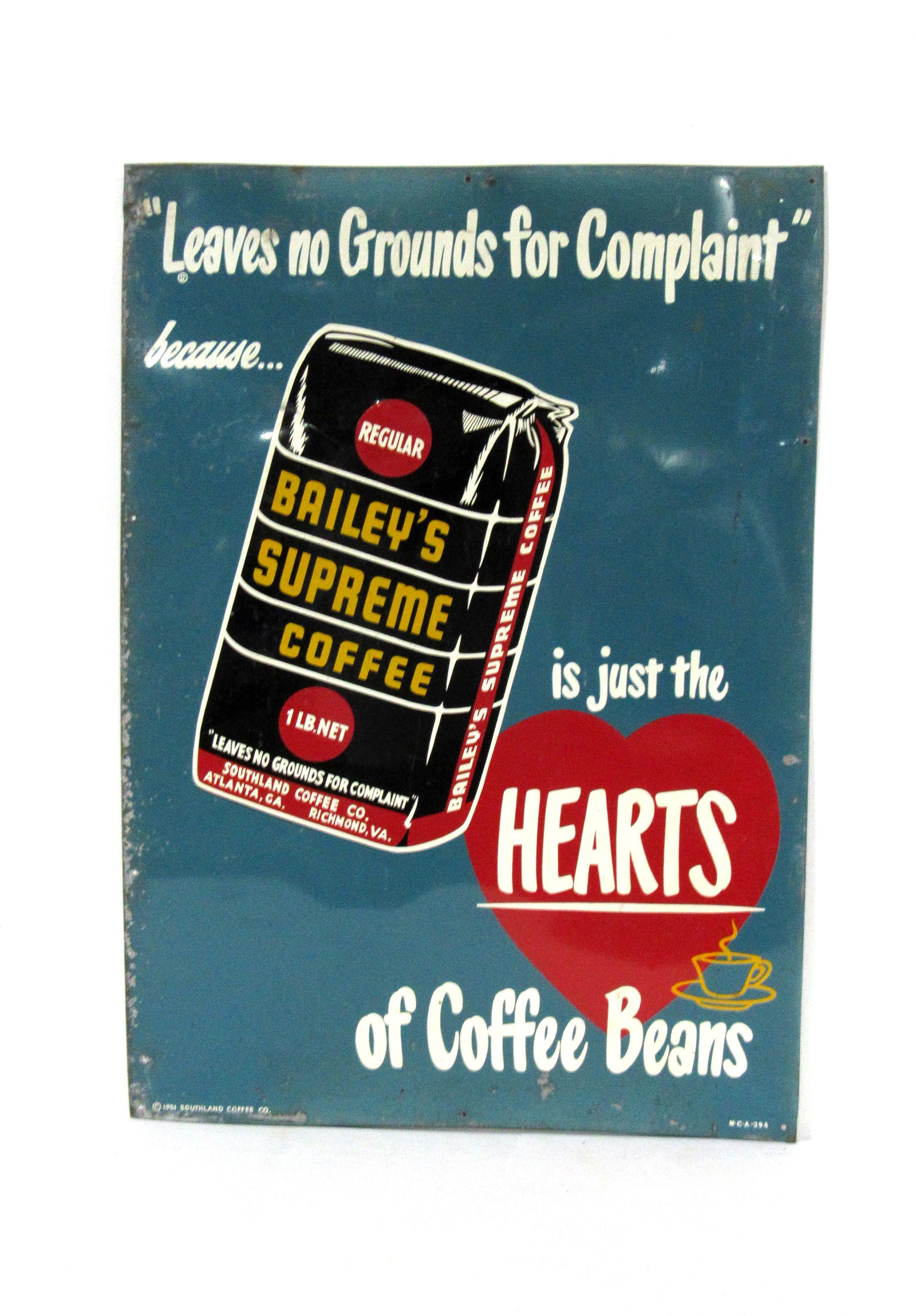 1951 Southland Coffee Co. Advertising Sign (1 of 4)