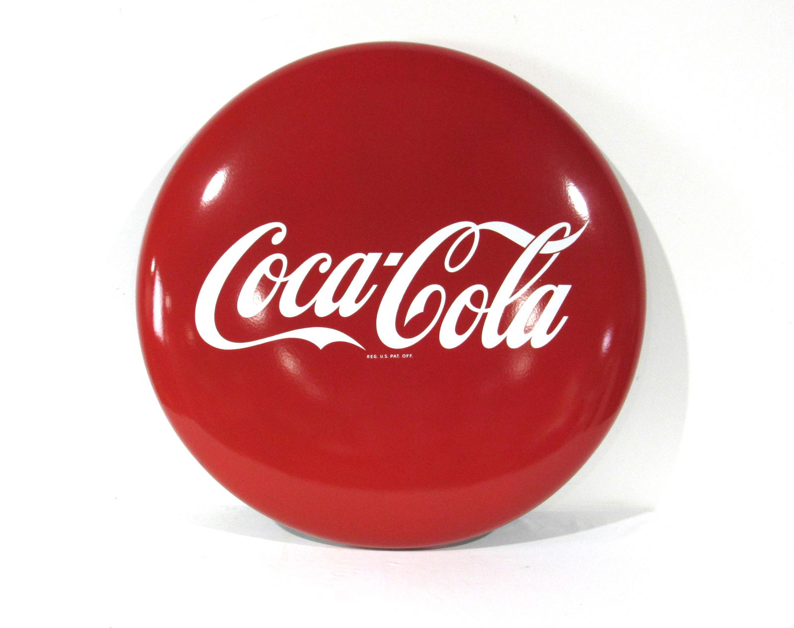 3 FT Porcelain Coca Cola Advertising Button (1 of 2)