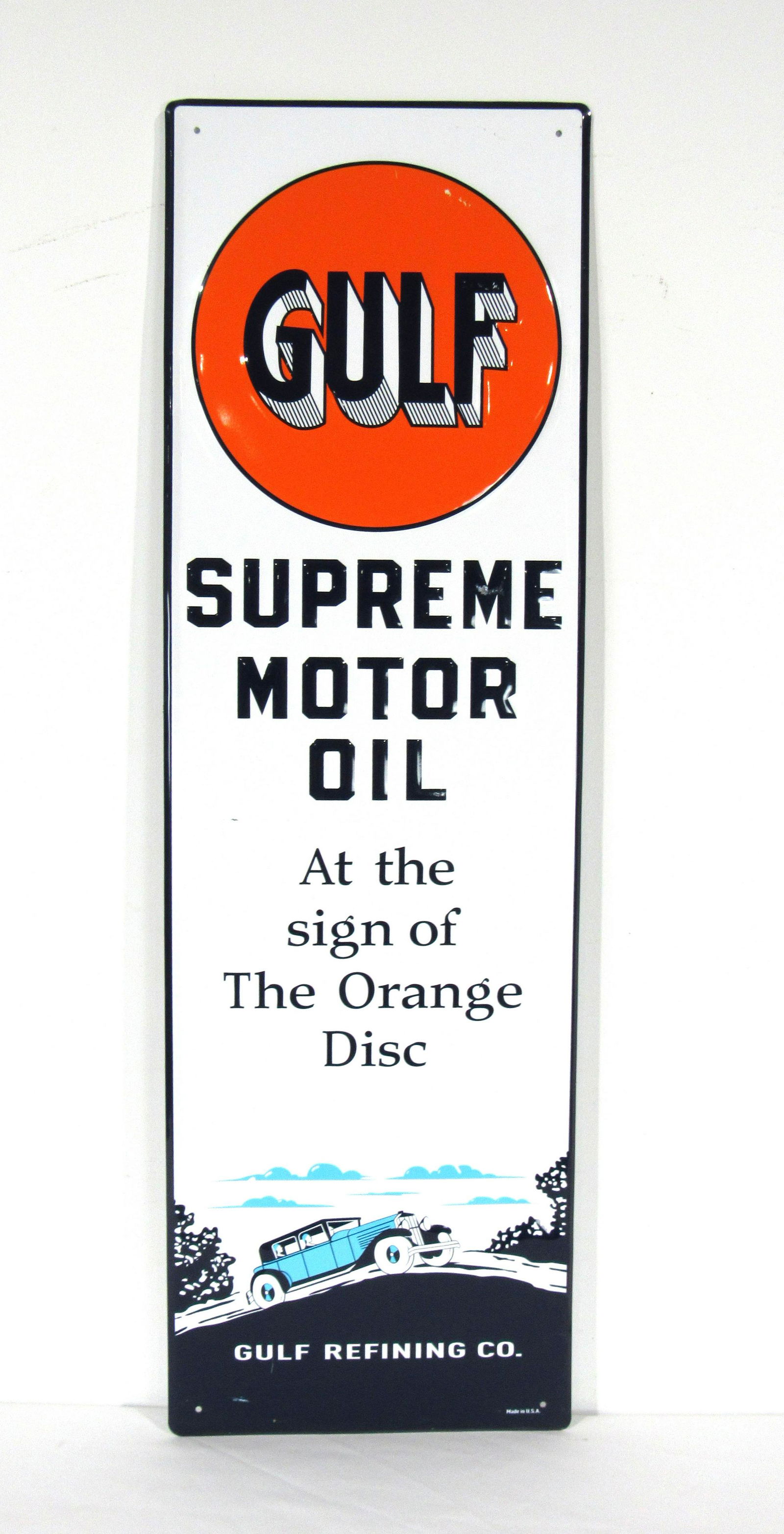 GULF Supreme Motor Oil Advertising Sign (1 of 2)