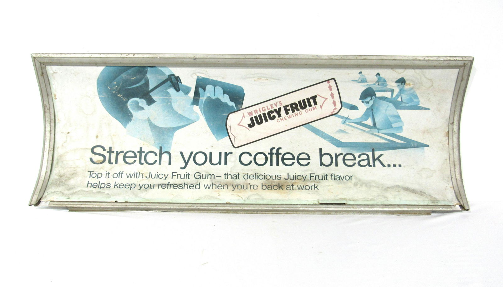 Wrigley's Juicy Fruit Gum Curved Bus Advertising Sign (1 of 3)