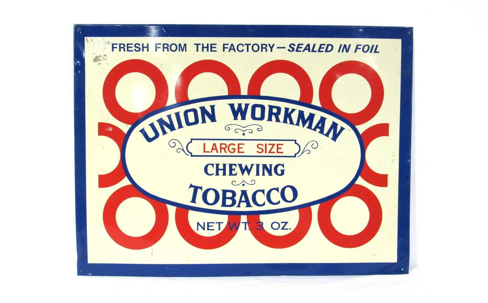 Union Workman Chewing Tobacco Advertising Sign (1 of 2)