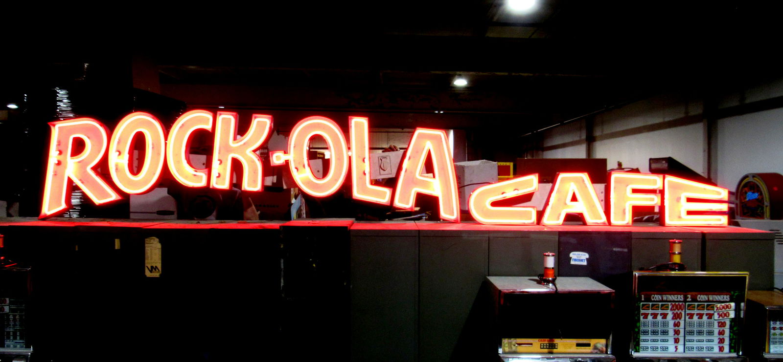13 FT LONG Rock-ola Cafe Neon Sign from Richmond, VA (1 of 7)