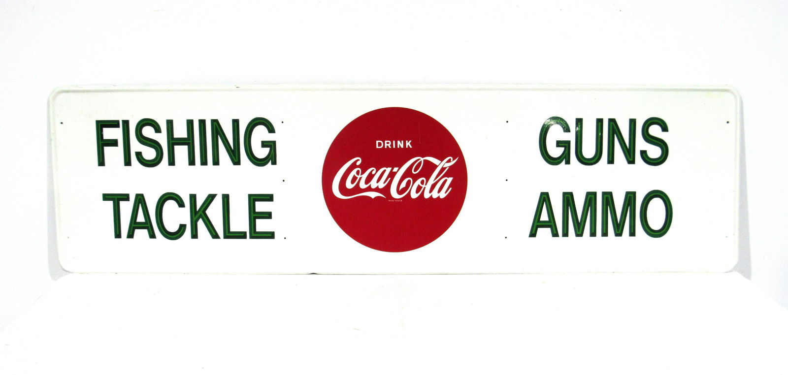 6 FT LONG Coca Cola Painted Sign - Guns Ammo - Fishing (1 of 4)