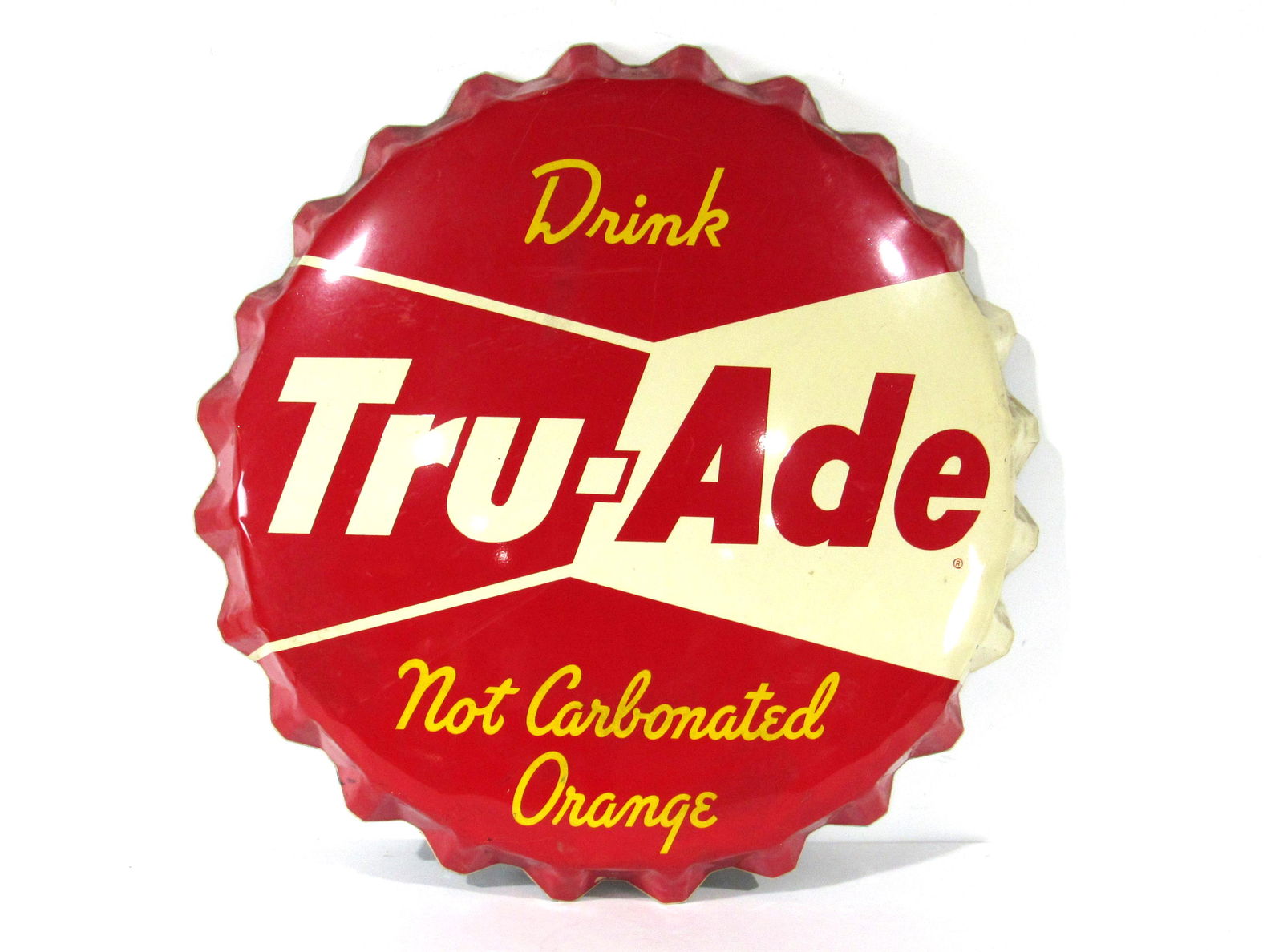 3 FT Drink Tru-Ade Soda Bottle Cap Sign (1 of 3)