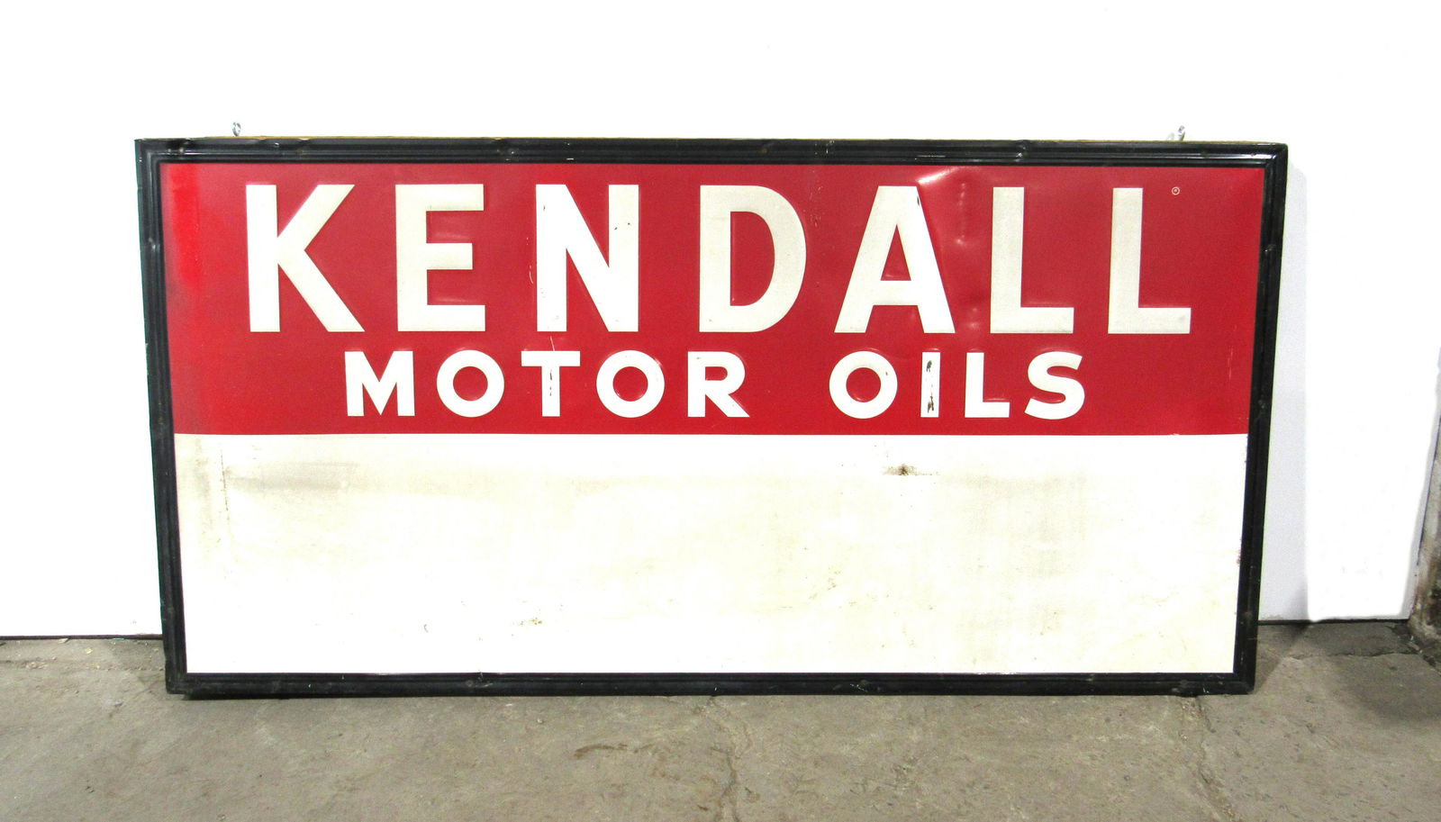 LARGE Kendall Motor Oils Embossed Metal Sign (1 of 2)