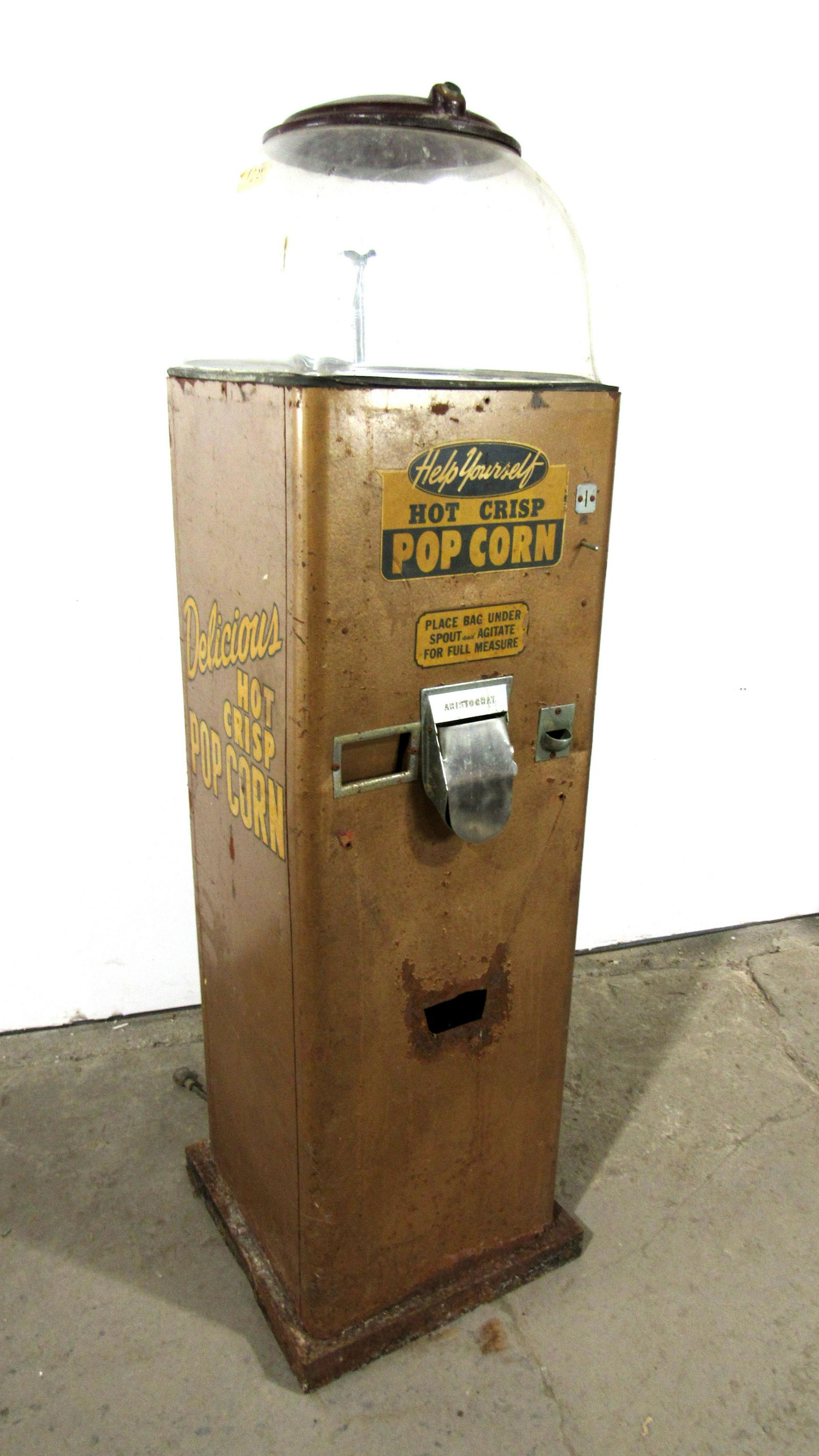 Aristocrat Coin Operated Popcorn Vending Machine Nov 19, 2020