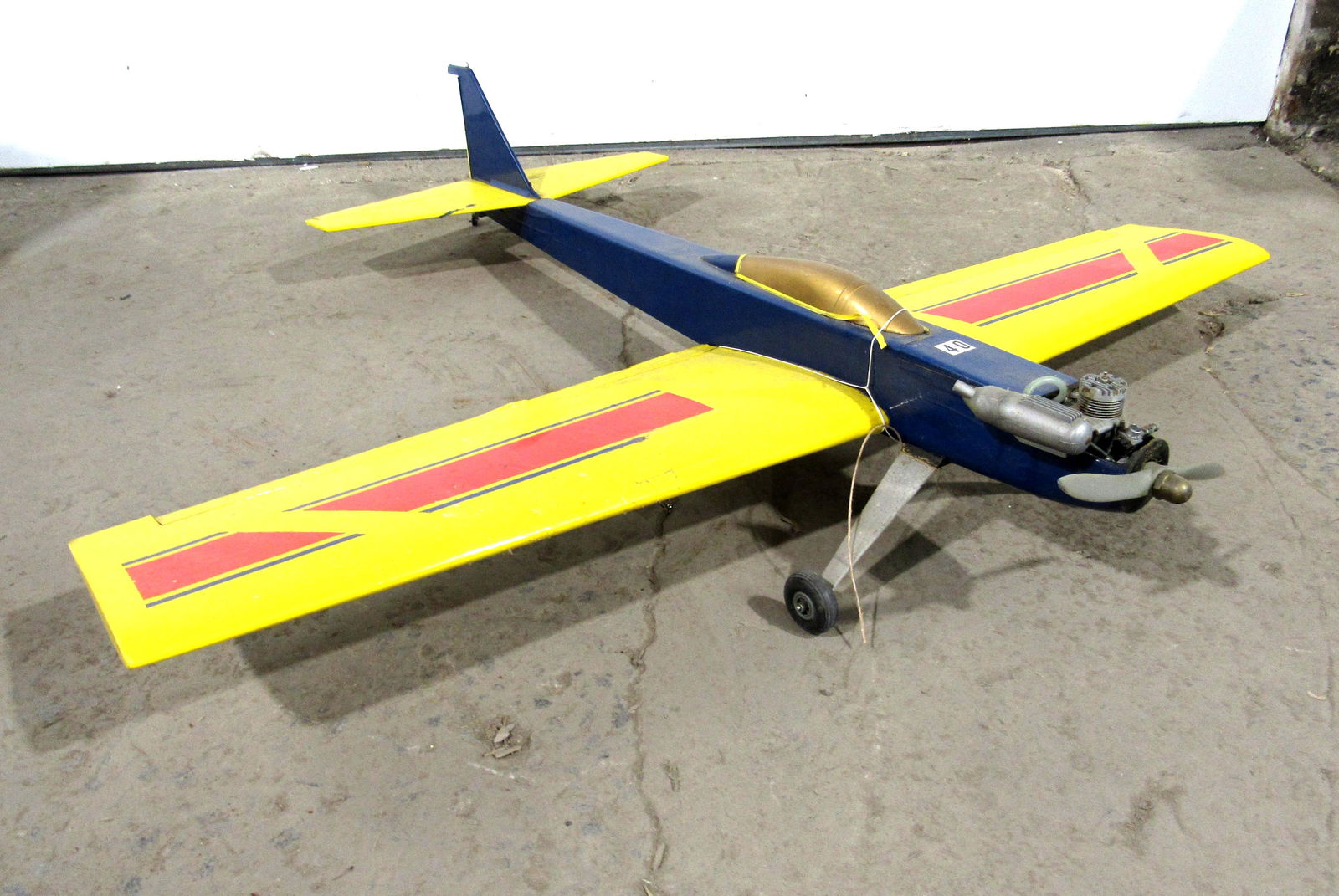 Large Yellow and Blue Model Airplane (1 of 3)