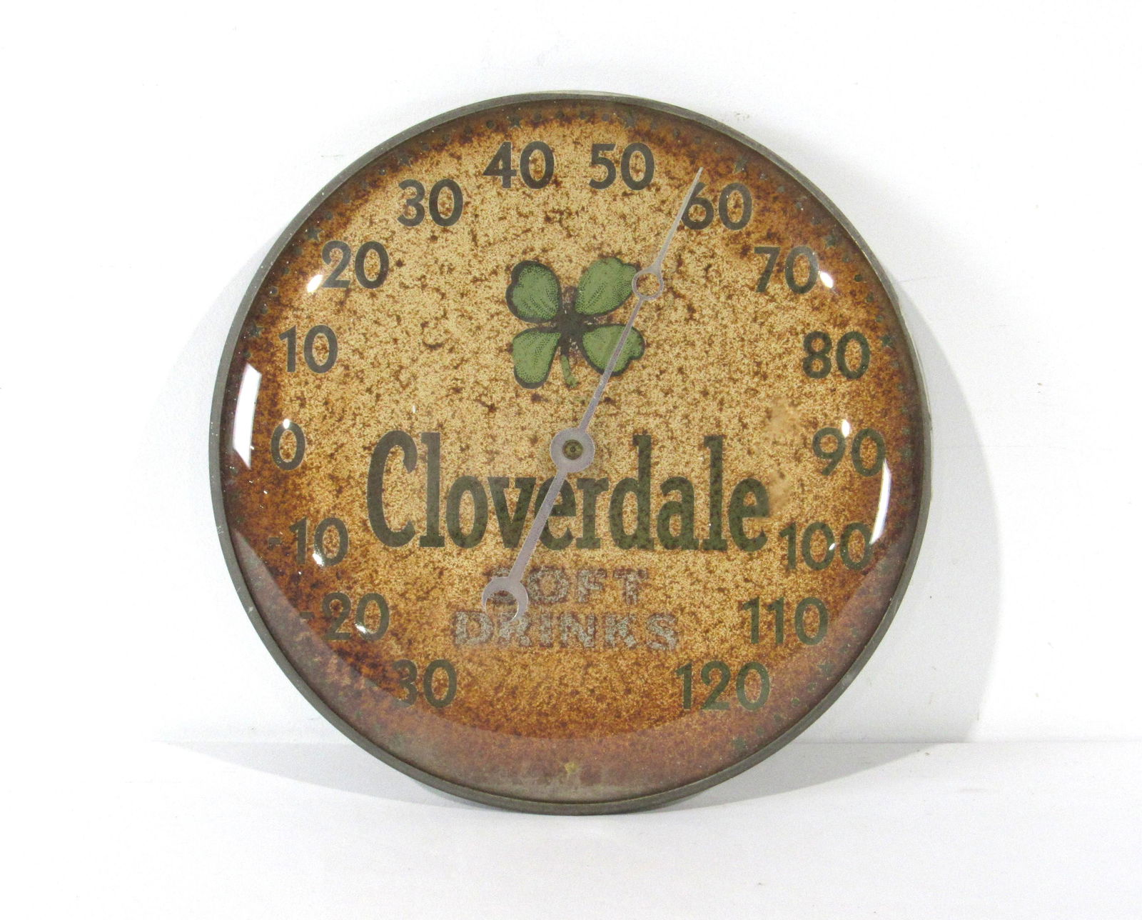 Cloverdale Soft Drinks Glass Front Thermometer (1 of 2)