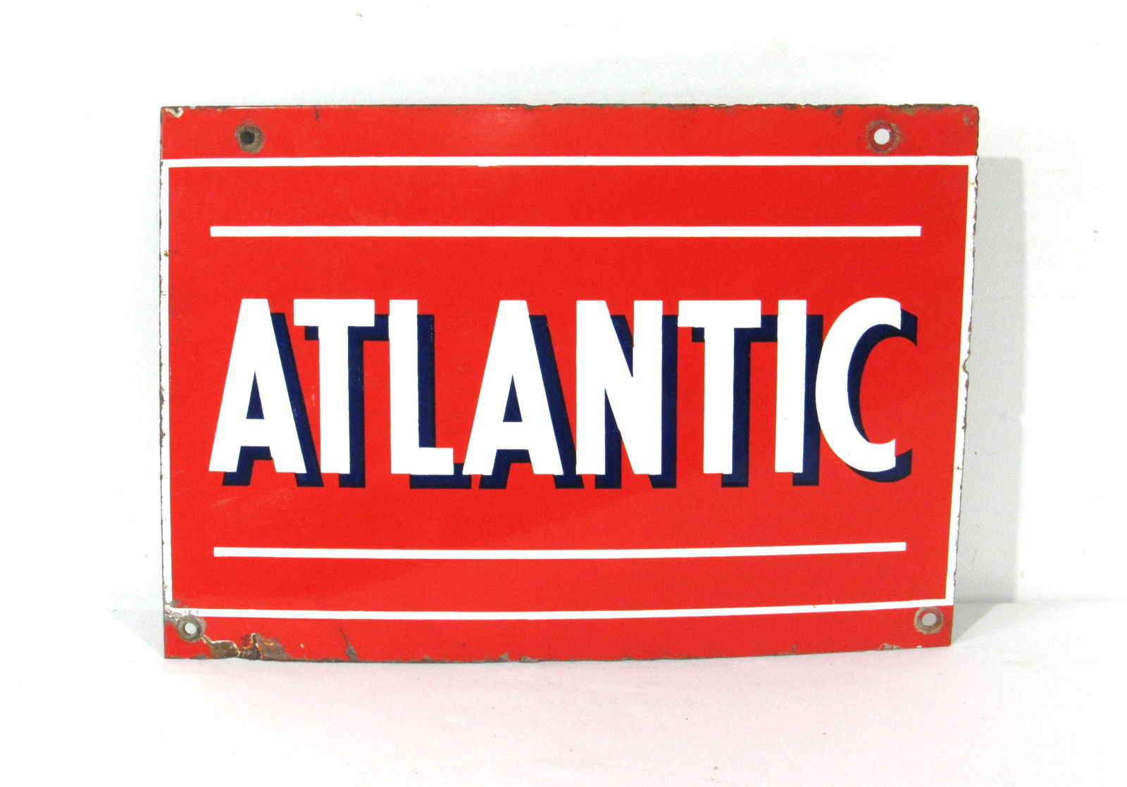Atlantic Gas Porcelain Pump Sign (1 of 2)