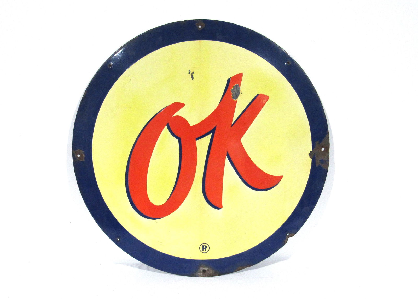 Chevrolet OK Porcelain Advertising Sign (1 of 2)