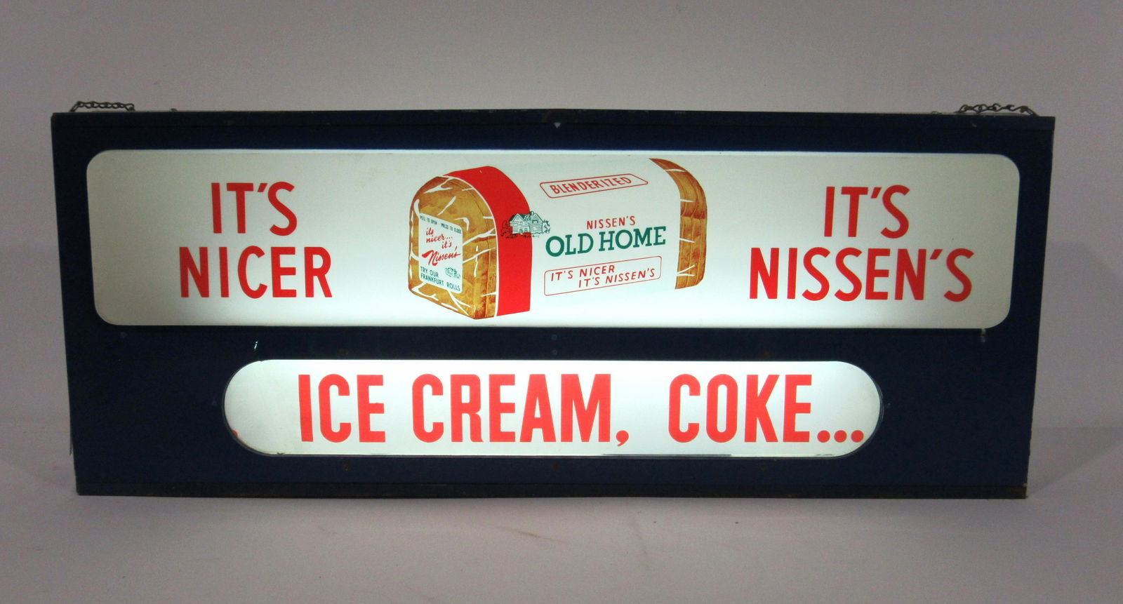 Nissen's Bread Light Up Double Sided Advertising Sign (1 of 3)