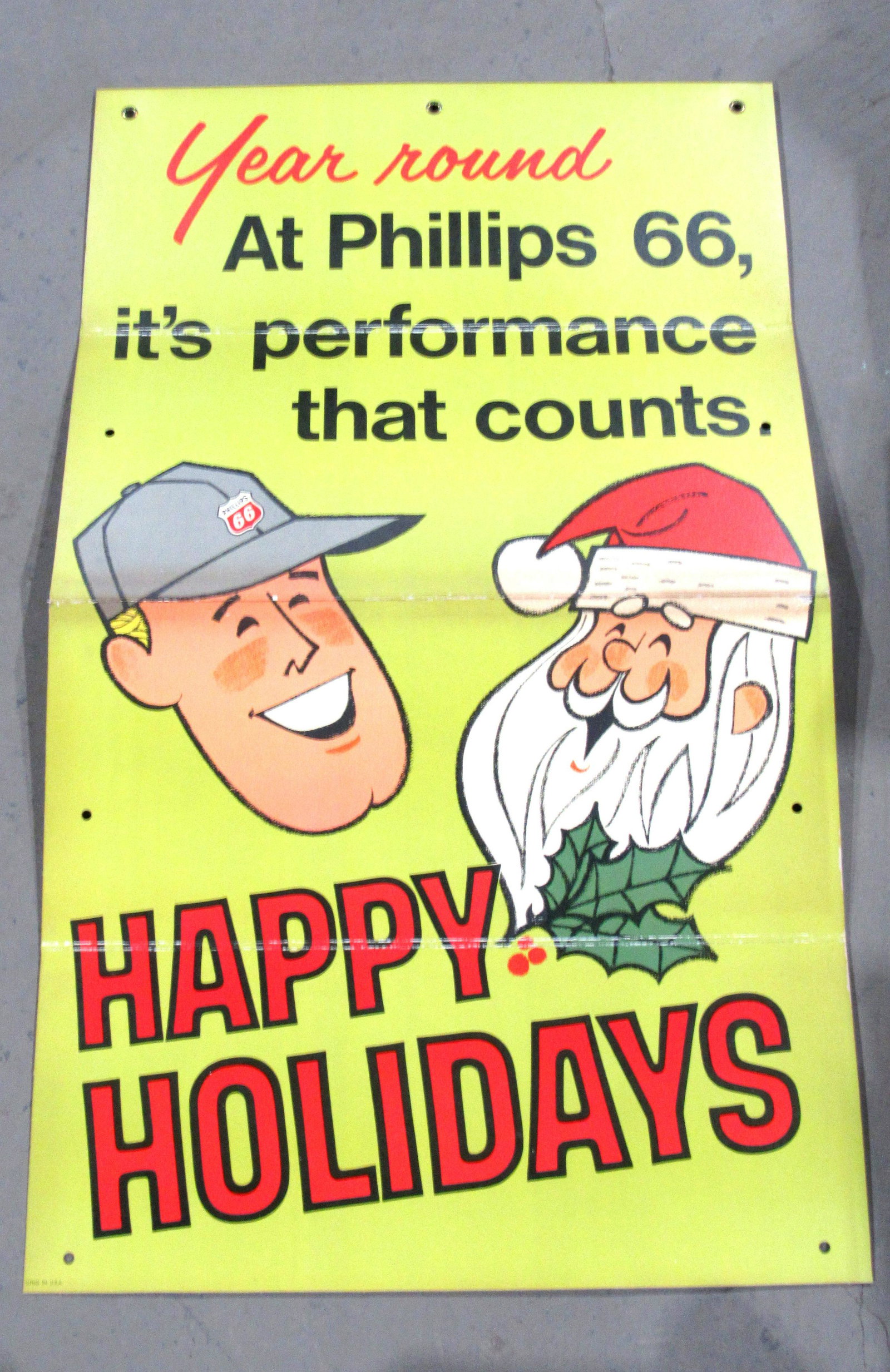 LARGE 1968 Phillips 66 Holiday Store Display (1 of 5)