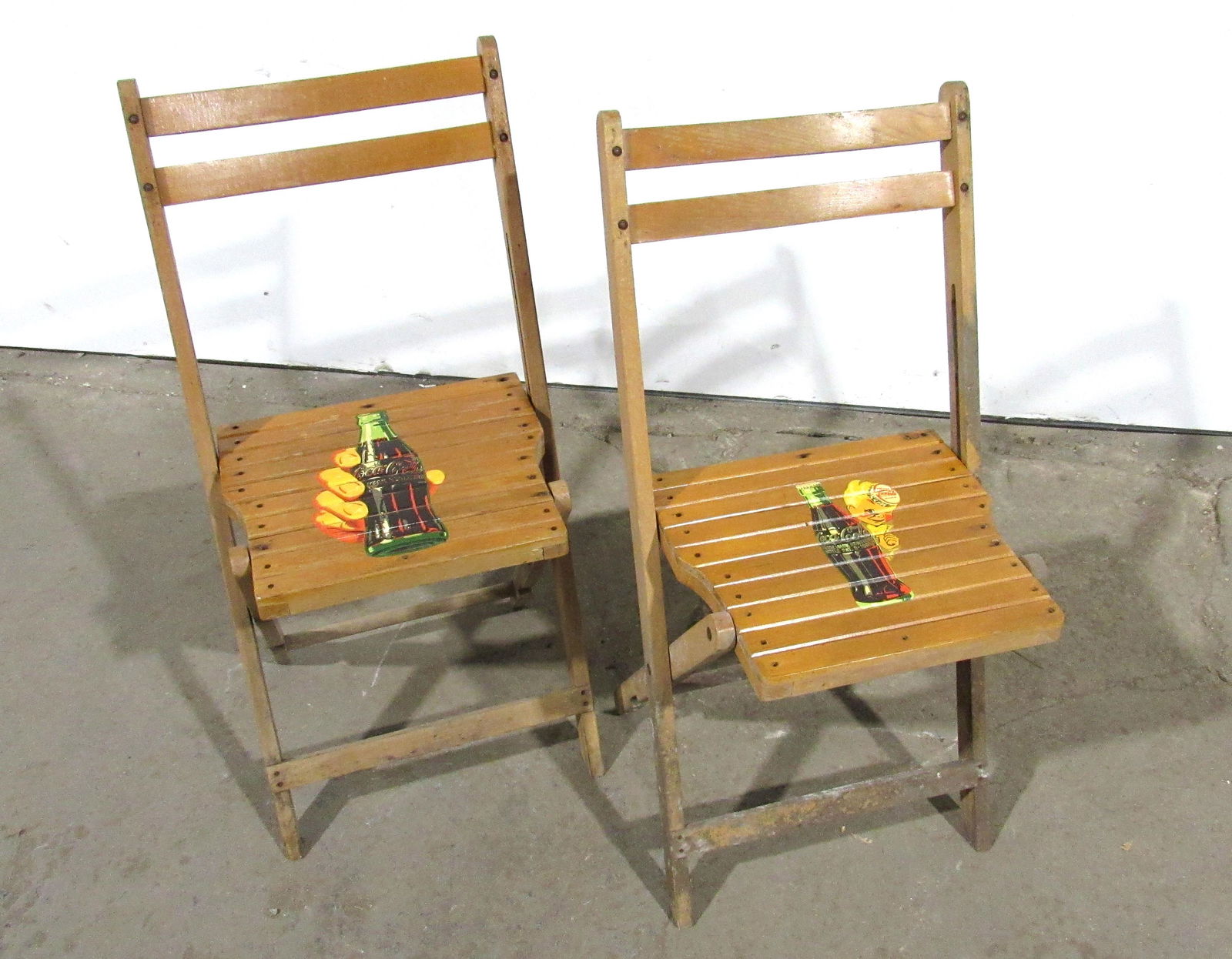 Pair of Coca Cola Folding Chairs (1 of 4)