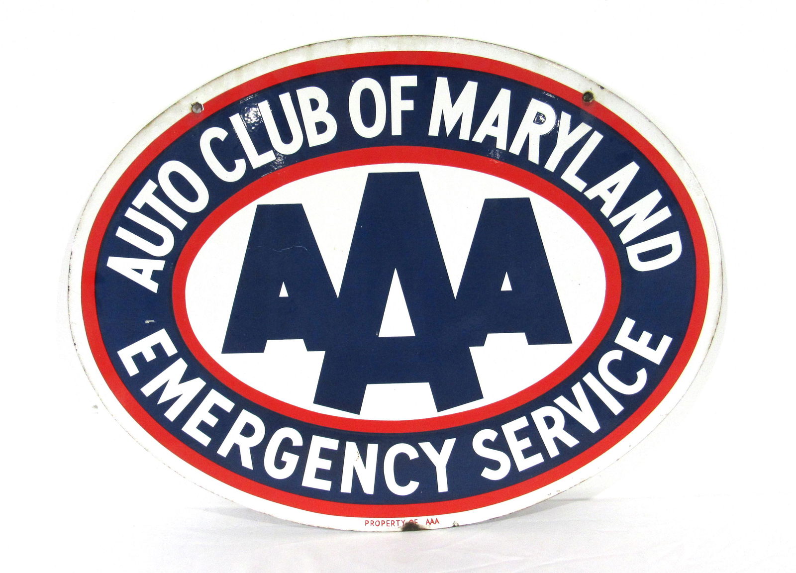 Auto Club of Maryland AAA Porcelain Double Sided Sign (1 of 3)