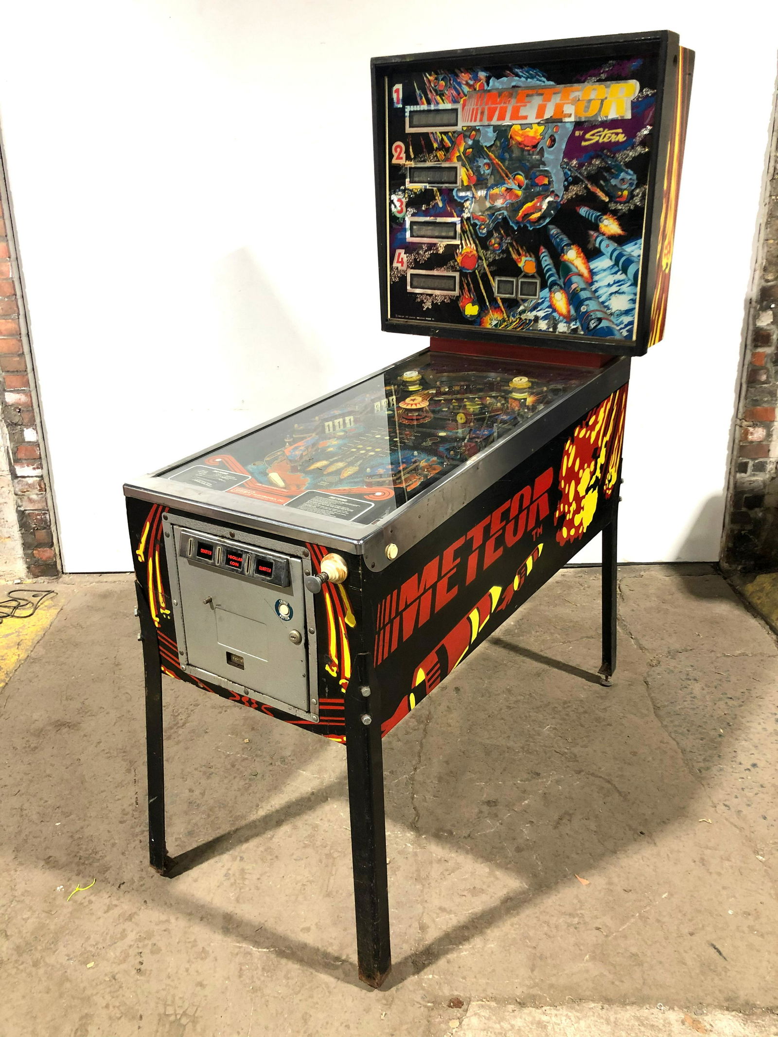 For Auction Stern Meteor Pinball Machine (0096) on Dec 10, 2020