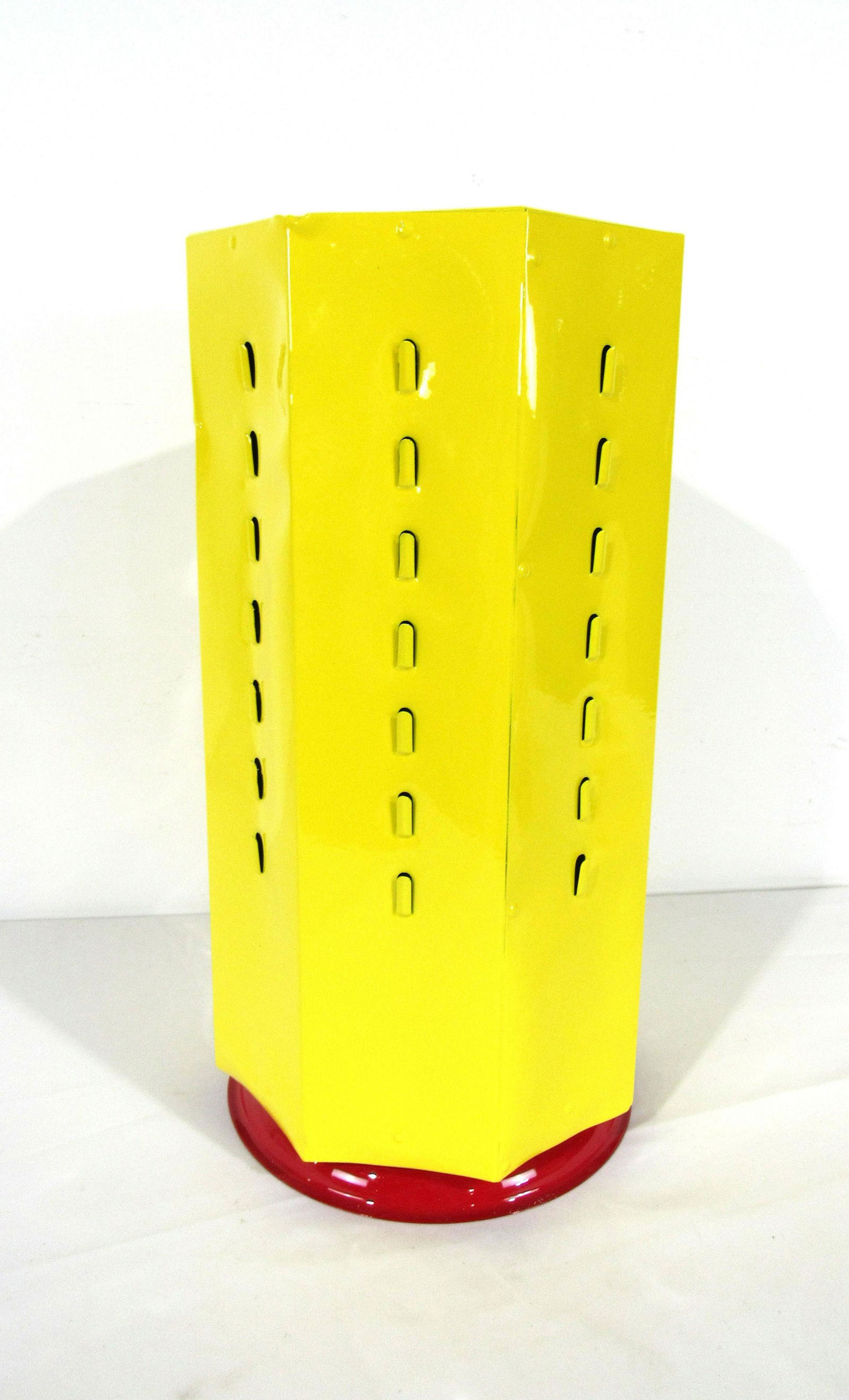 Red and Yellow Painted Rotating Store Display Rack (1 of 2)
