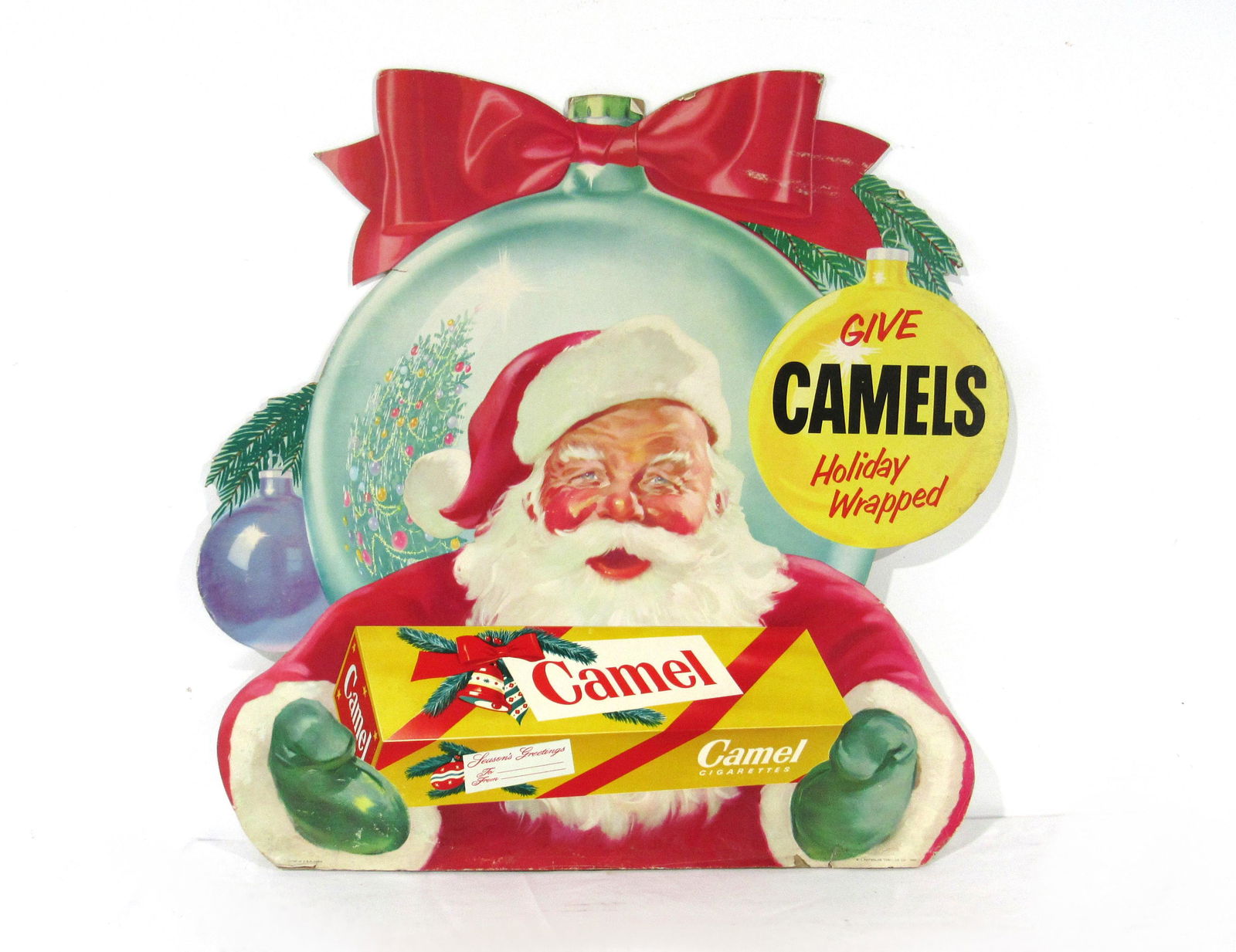 1960s Camel Cigarettes Santa Cardboard Easel Back (1 of 3)