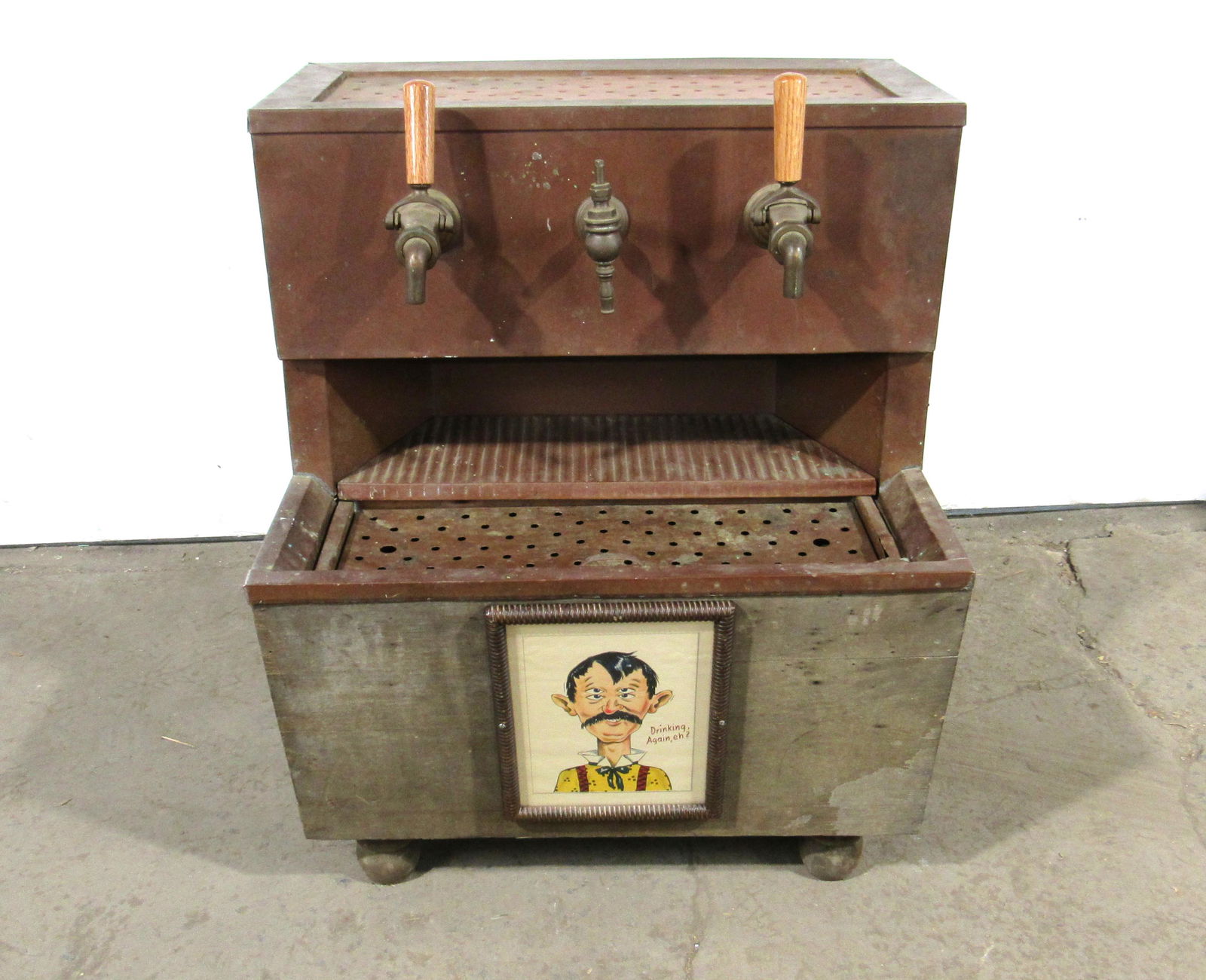 1920's Copper and Oak Beer Tap (1 of 5)