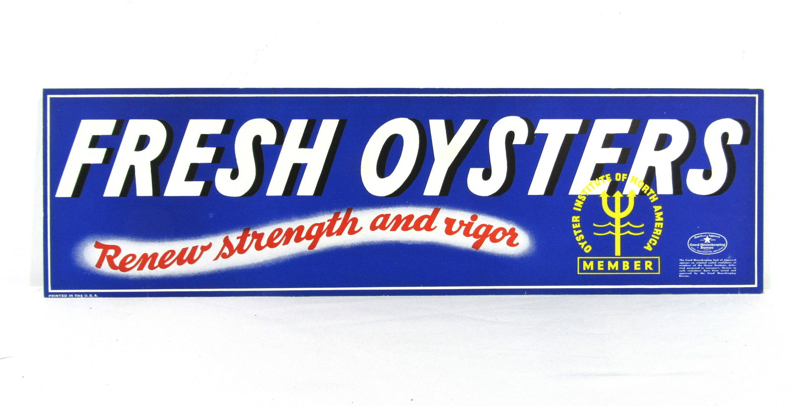 Fresh Oysters Advertising Sign (1 of 1)
