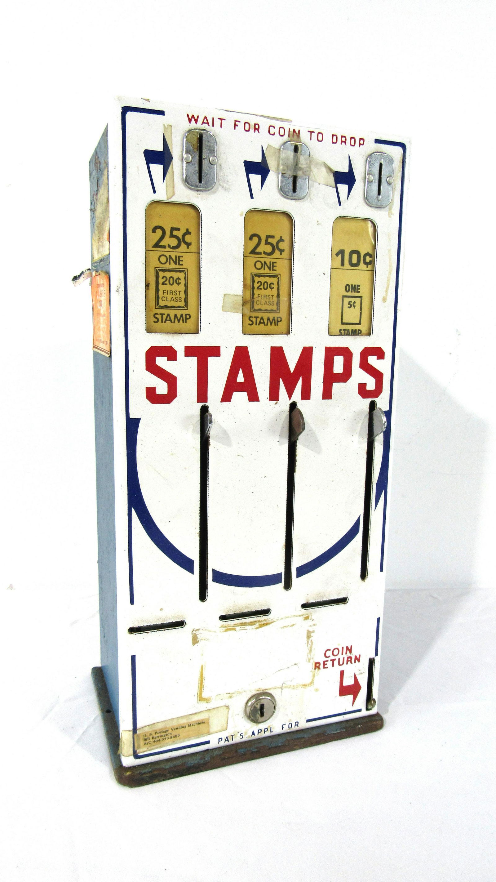 Porcelain Coin Operated Stamp Vendor (1 of 3)