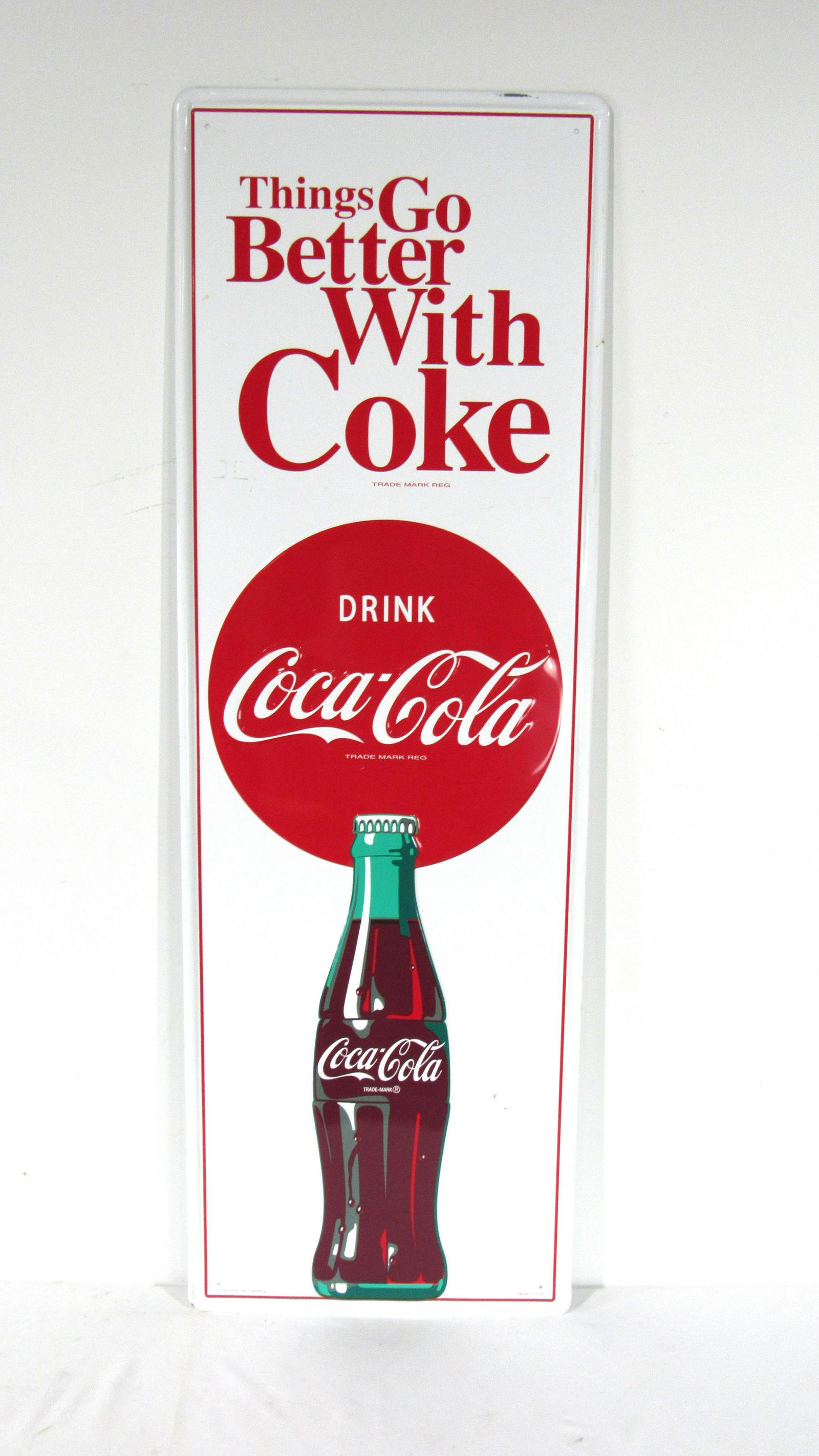 "Things Go Better With Coke" Coca Cola Advertising Sign (1 of 3)