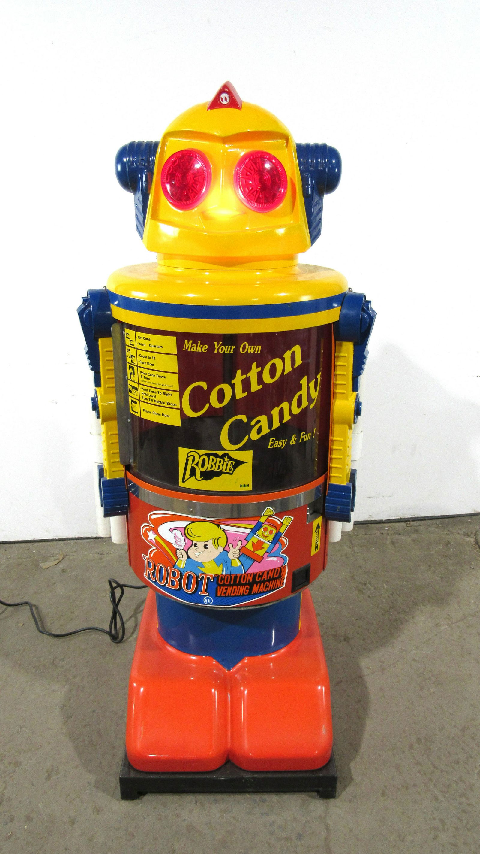 robbie the robot cotton candy machine