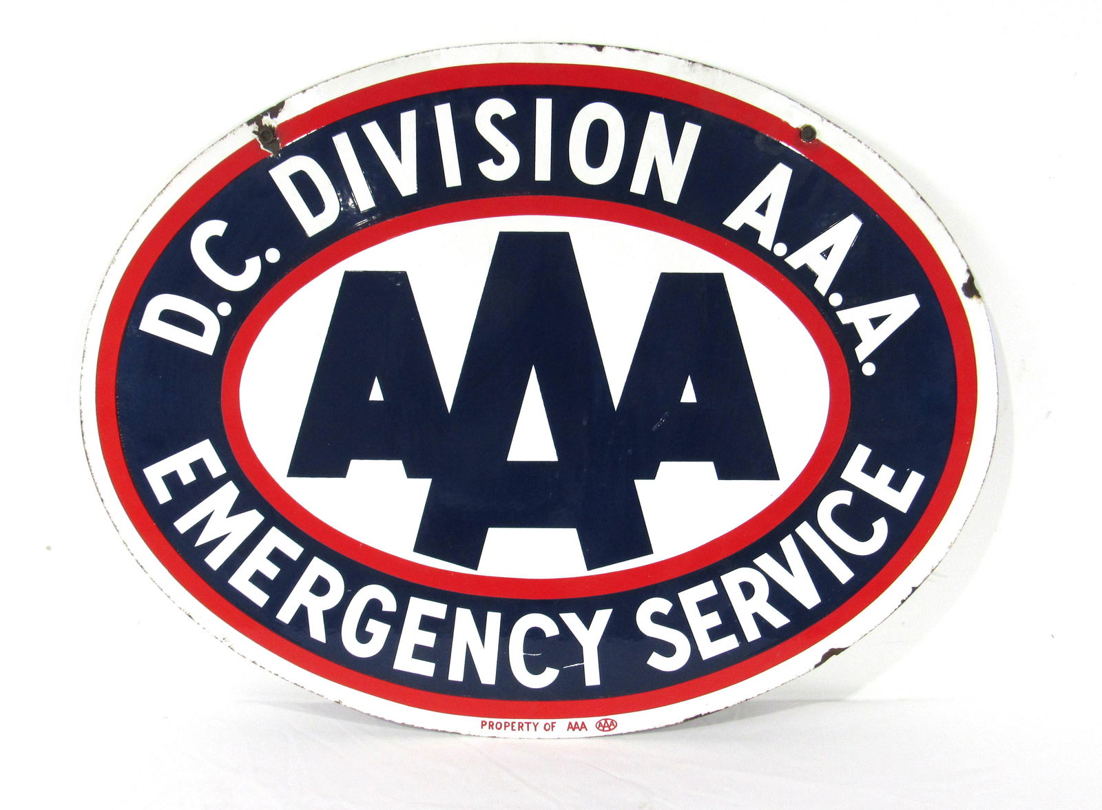 Washington DC AAA Porcelain Double Sided Sign (1 of 3)