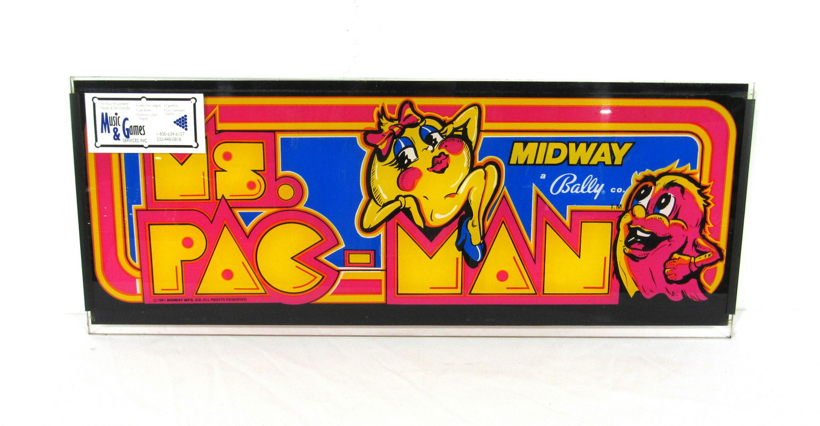 Ms Pac-Man Arcade Game Header (1 of 2)