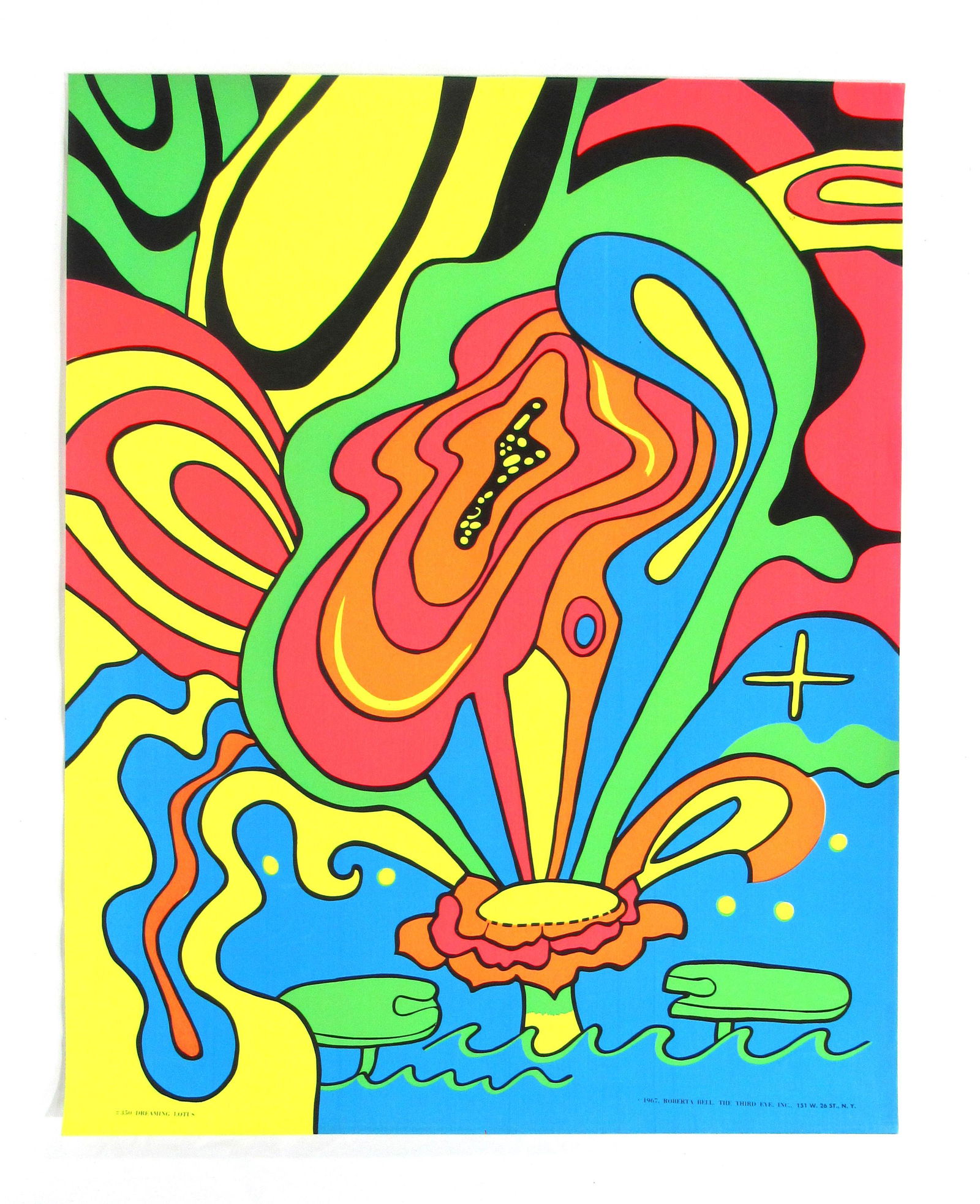 Original 1967 "Dreaming Lotus" Third Eye Blacklight (1 of 3)