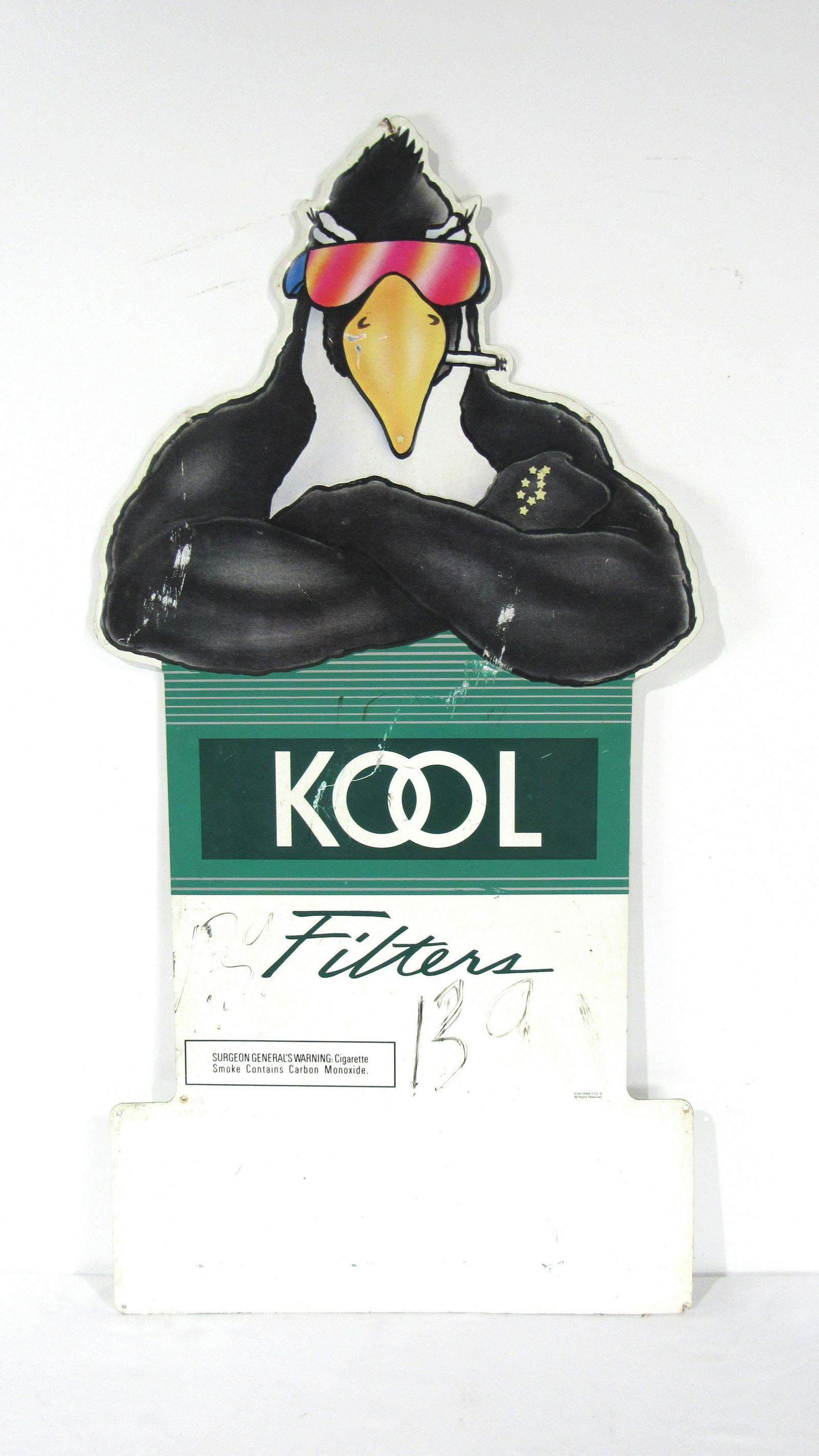 Kool Cigarettes Metal Advertising Sign (1 of 1)