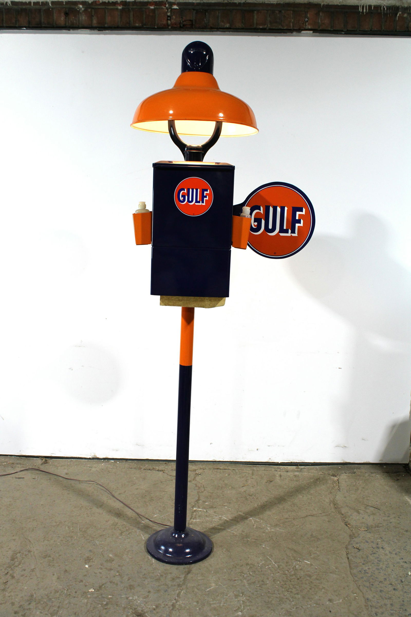 Restored Gulf Gas Station Light Pole and Wash Station (1 of 4)