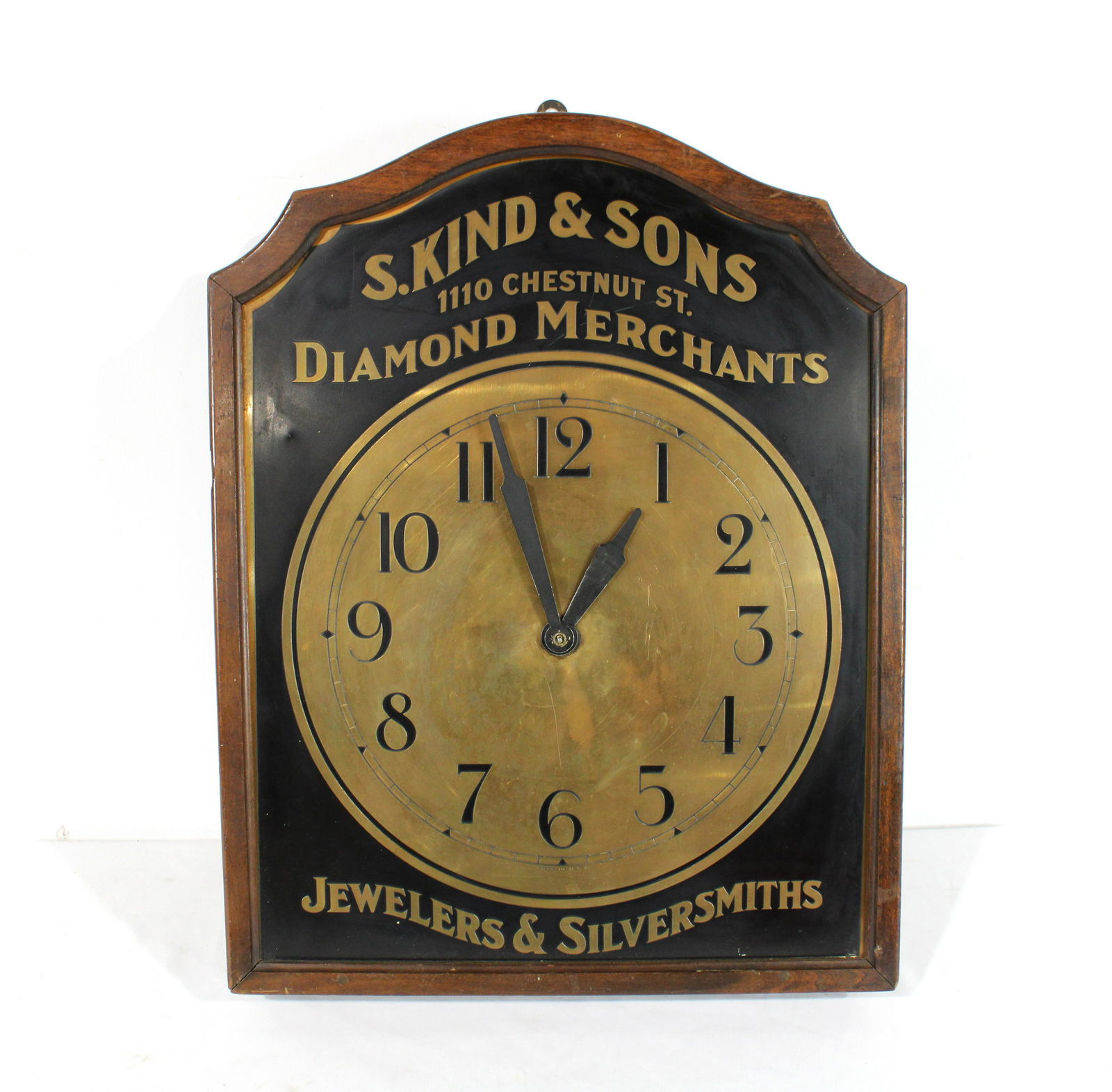 Early Brass Face Advertising Clock (1 of 3)