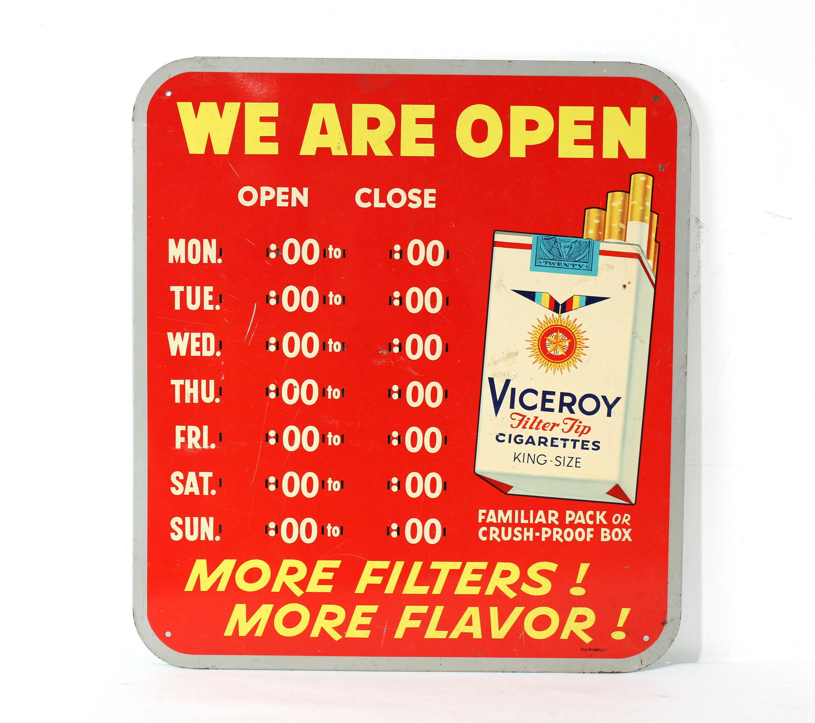 Viceroy Cigarettes Open Hours Sign (1 of 2)