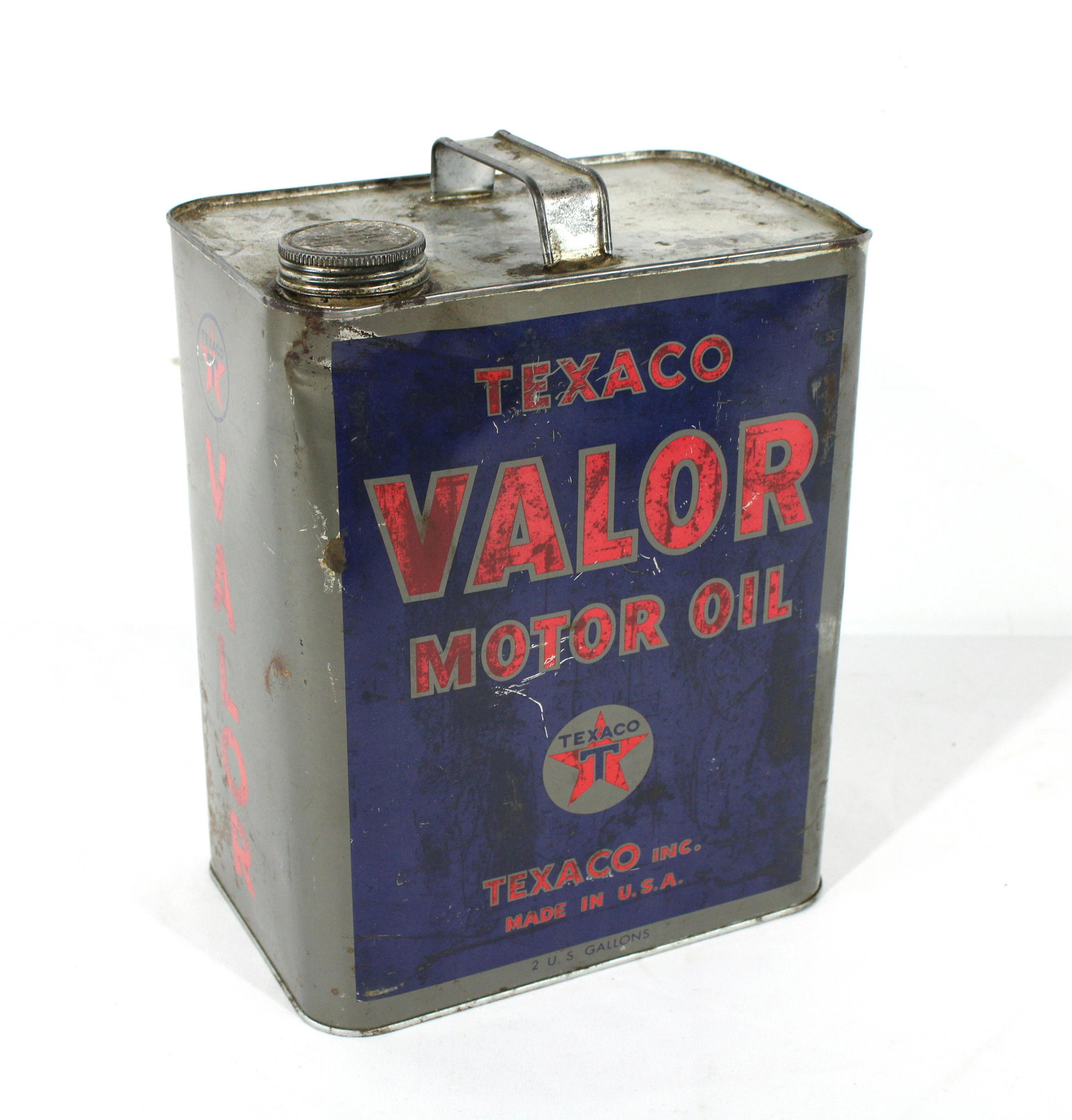 Texaco Valor Motor Oil 2 Gallon Can (1 of 2)