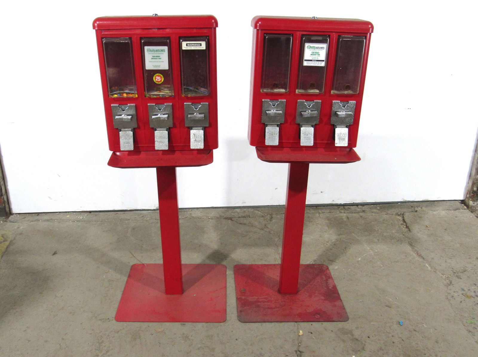 Two Sets of Three Row Coin Operated Candy Vending (1 of 1)