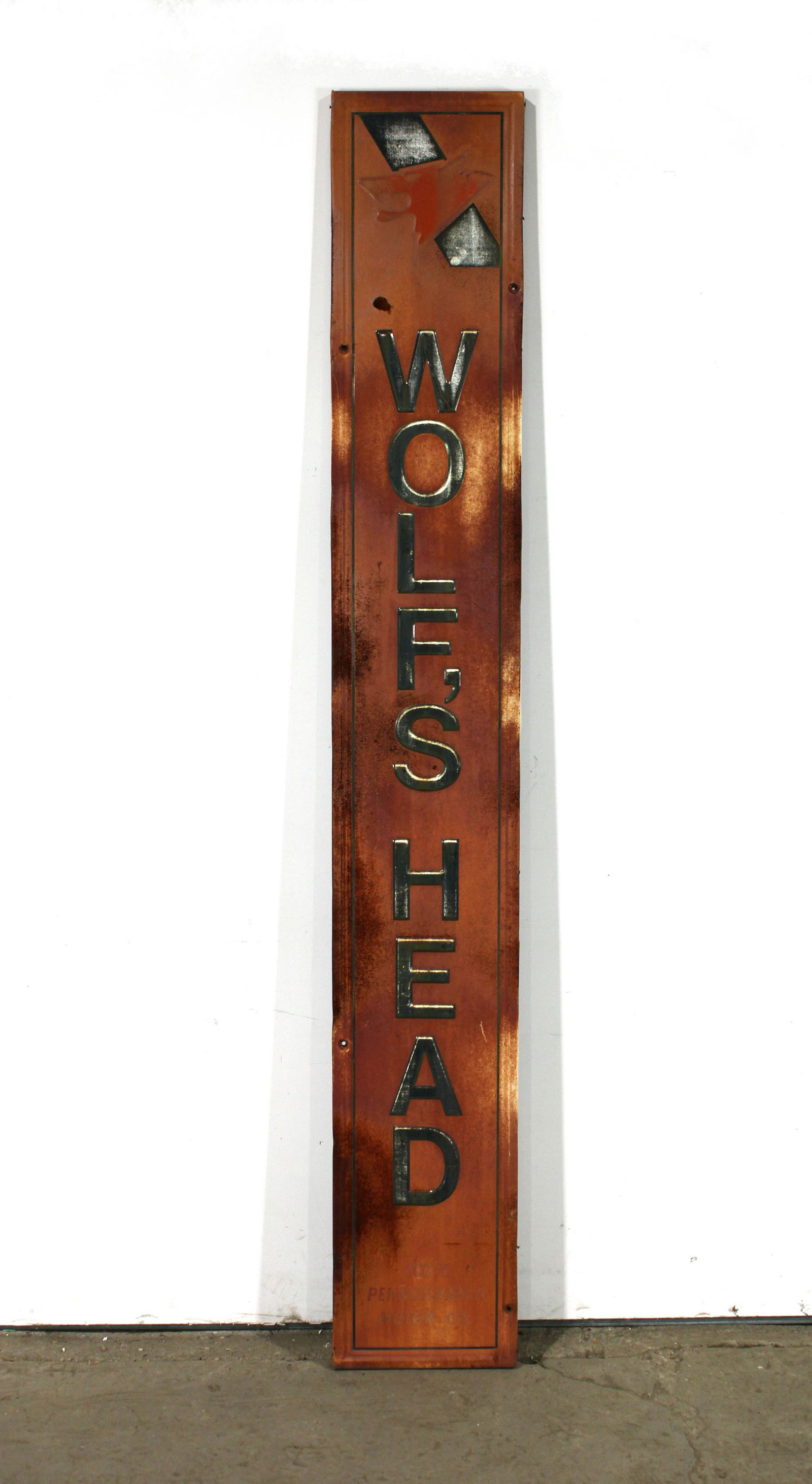 7ft Wolf's Head Oil Embossed Sign (1 of 2)