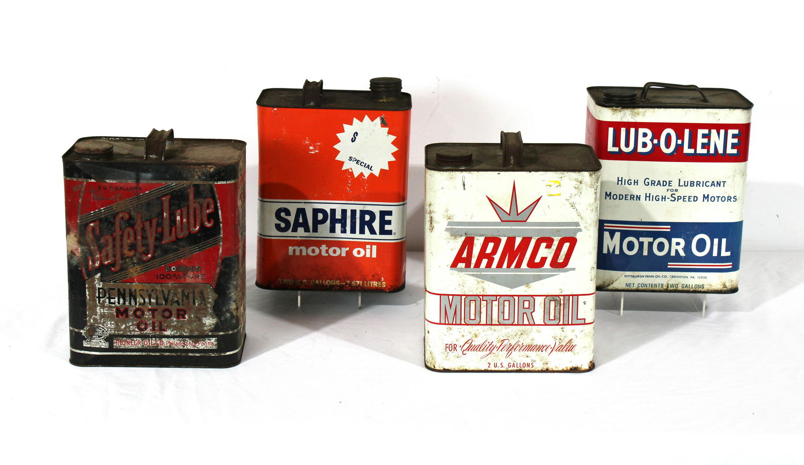 Four Two Gallon Oil Cans including Armco and Saphire (1 of 1)