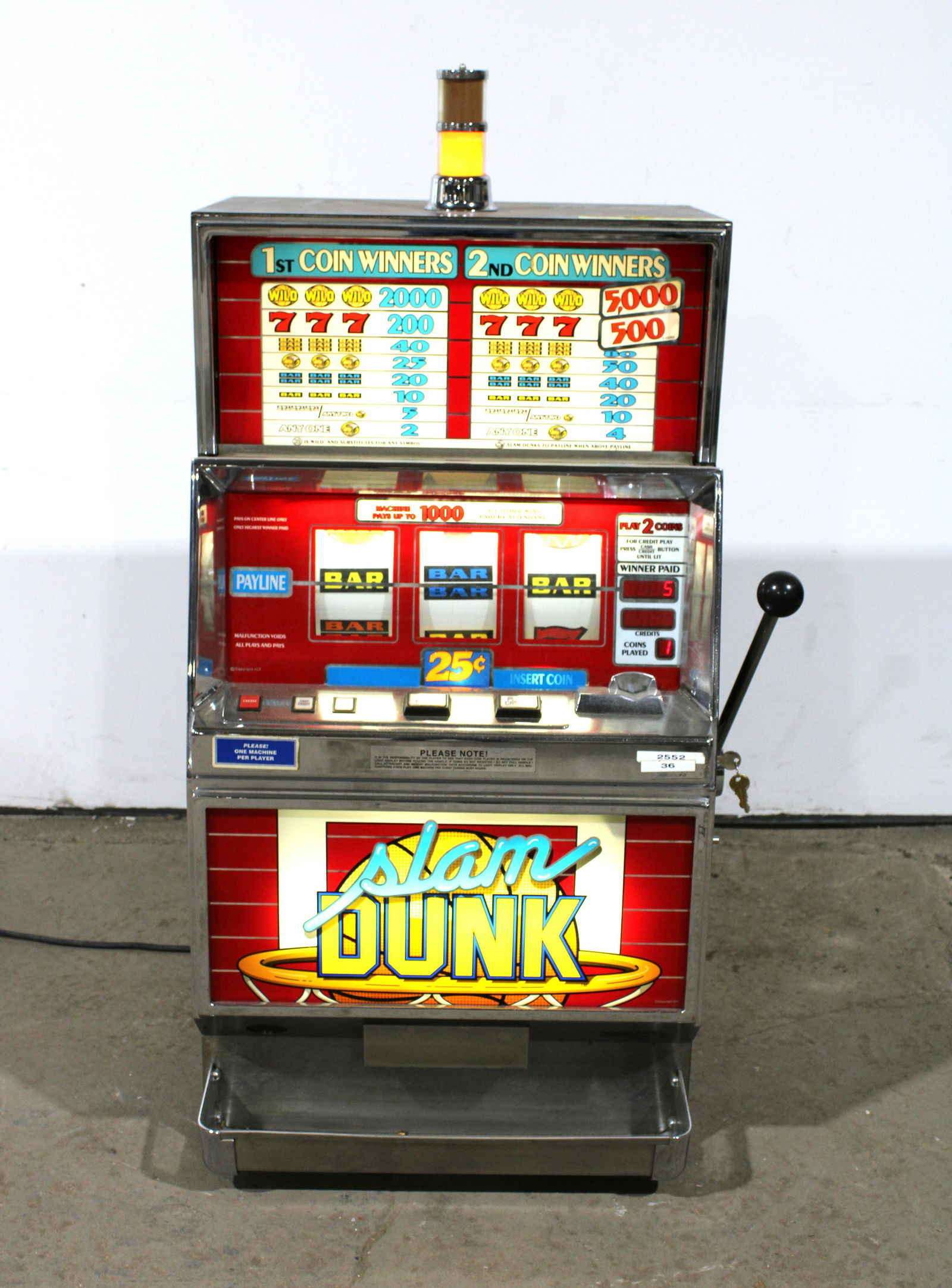 IGT Slam Dunk Coin Op Basketball Themed Slot Machine (1 of 3)