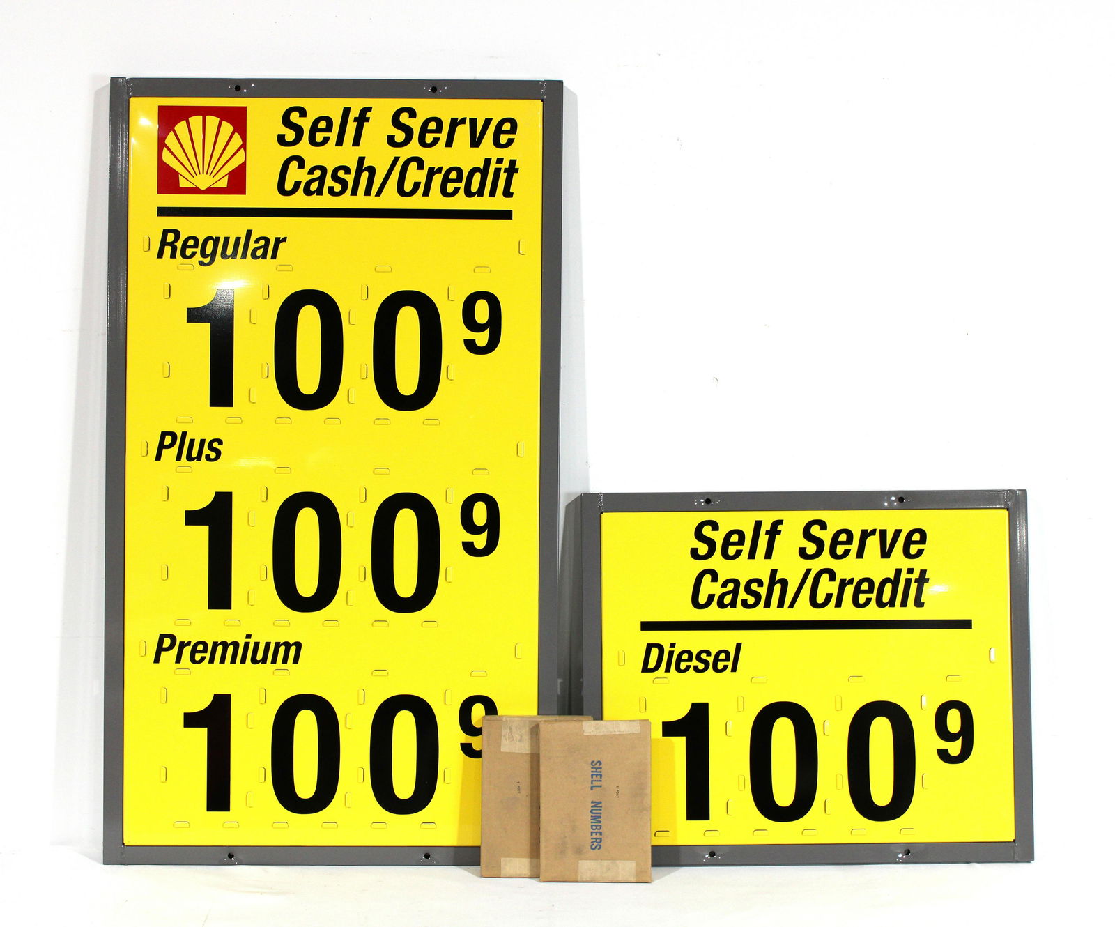 NOS Shell Self Serve Cash / Credit Gas Station Signs (1 of 2)