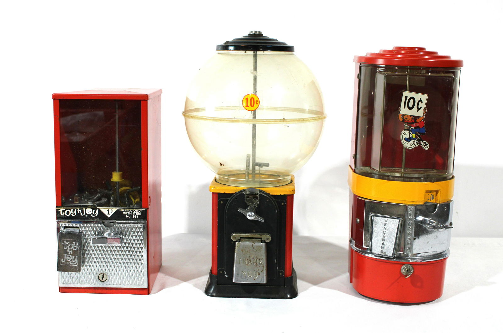 Three Coin Op Gumball Machines including Vendorama (1 of 2)