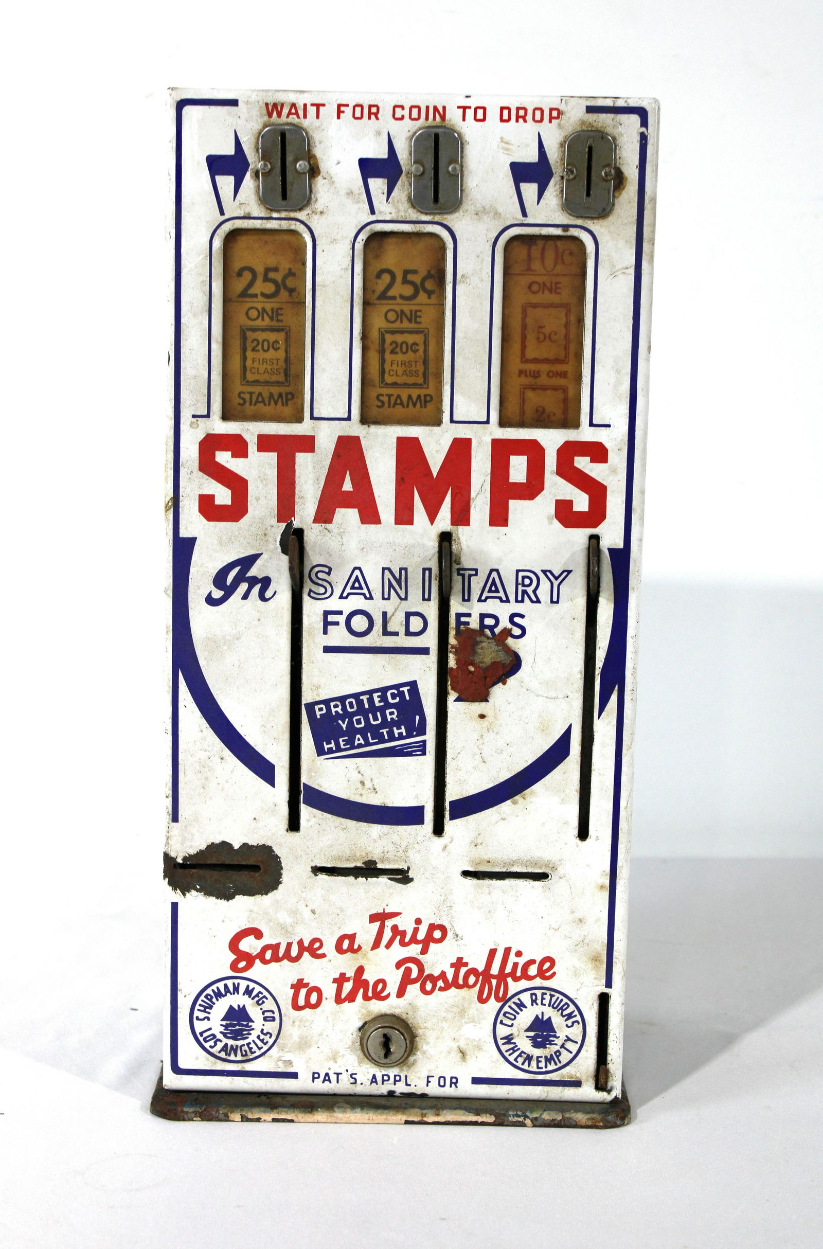 Porcelain Coin Operated Stamp Vendor (1 of 3)