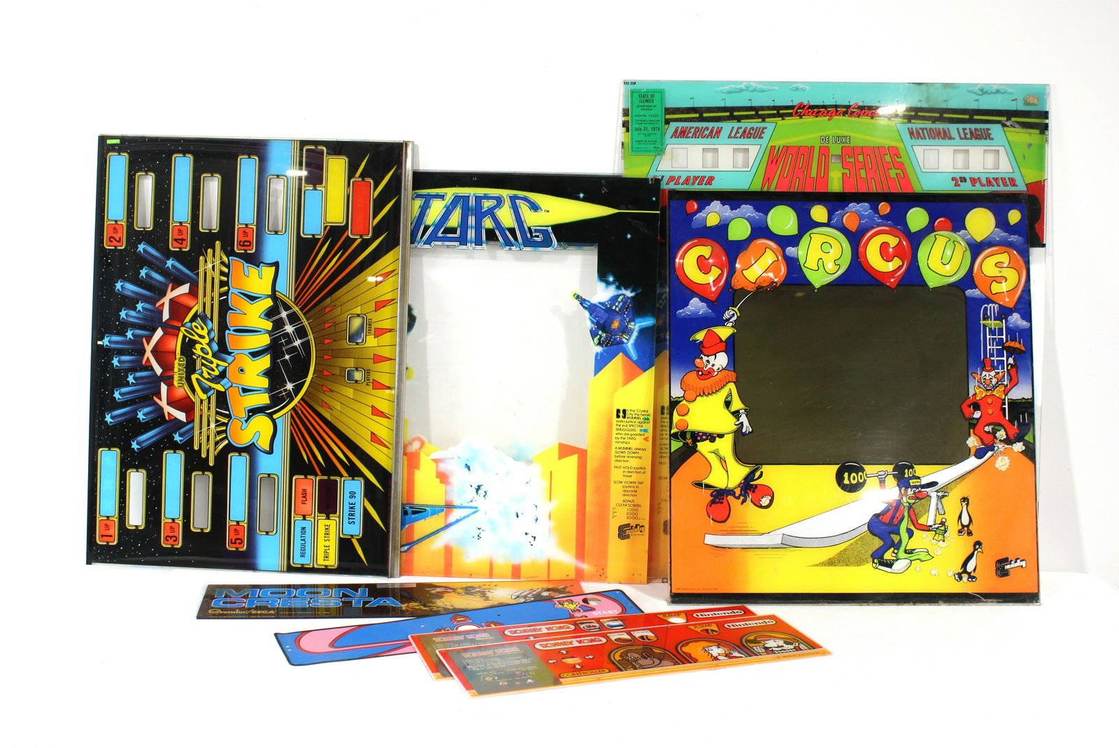 Lot of Arcade Headers / Bezels Inc. Targ and Donkey (1 of 2)